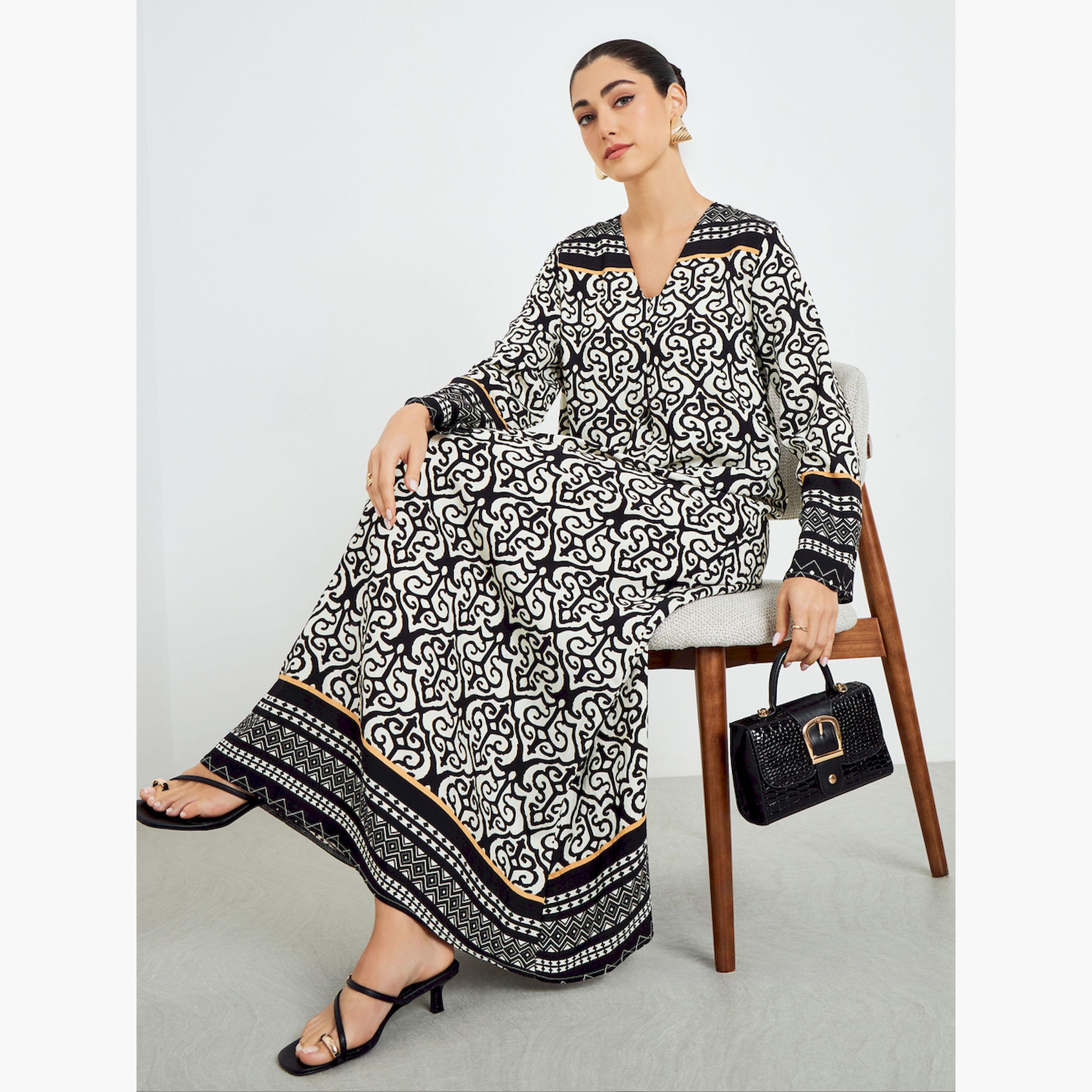 جلابية بحافة واسعة ومطبوعة-women-arabicclothing-jalabiyas-image-2
