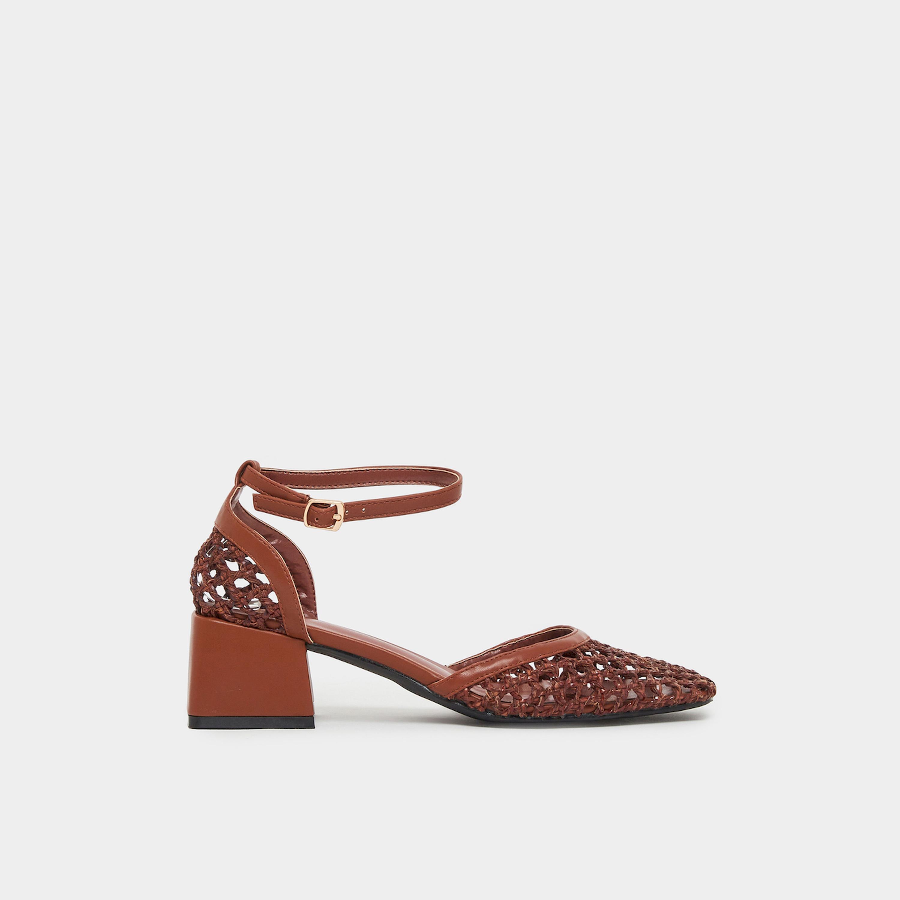 حذاء بكعب سميك وسير كاحل منسوج-women-shoes-heels-image-2