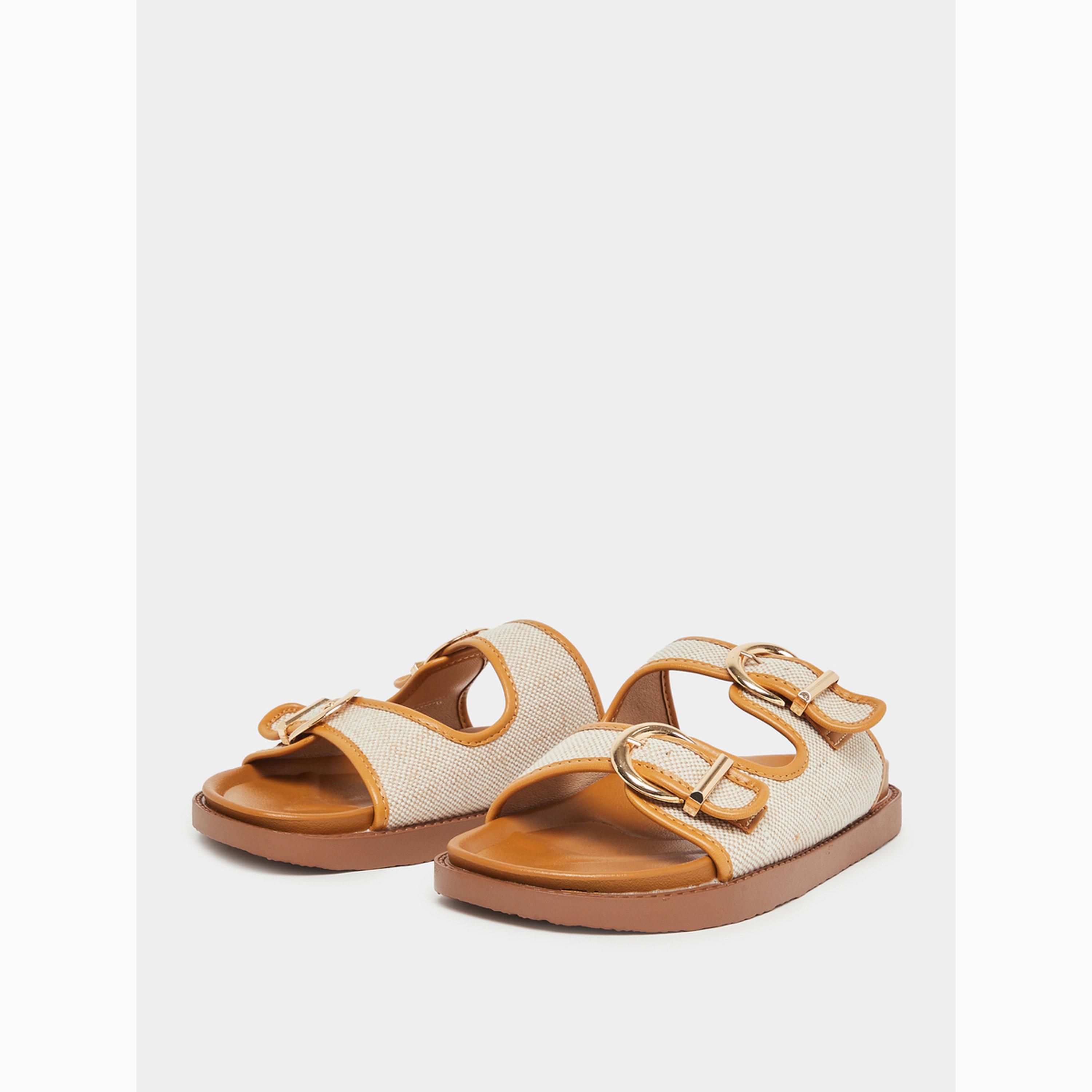 صندل ميول مسطح بإبزيم مزدوج-women-shoes-sandals-flats-image-1