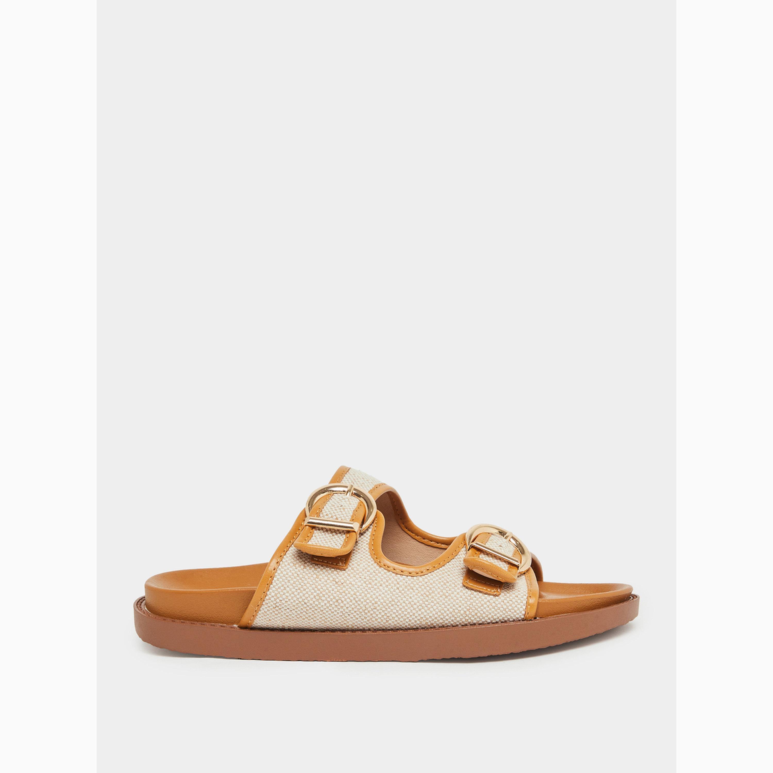 صندل ميول مسطح بإبزيم مزدوج-women-shoes-sandals-flats-image-2