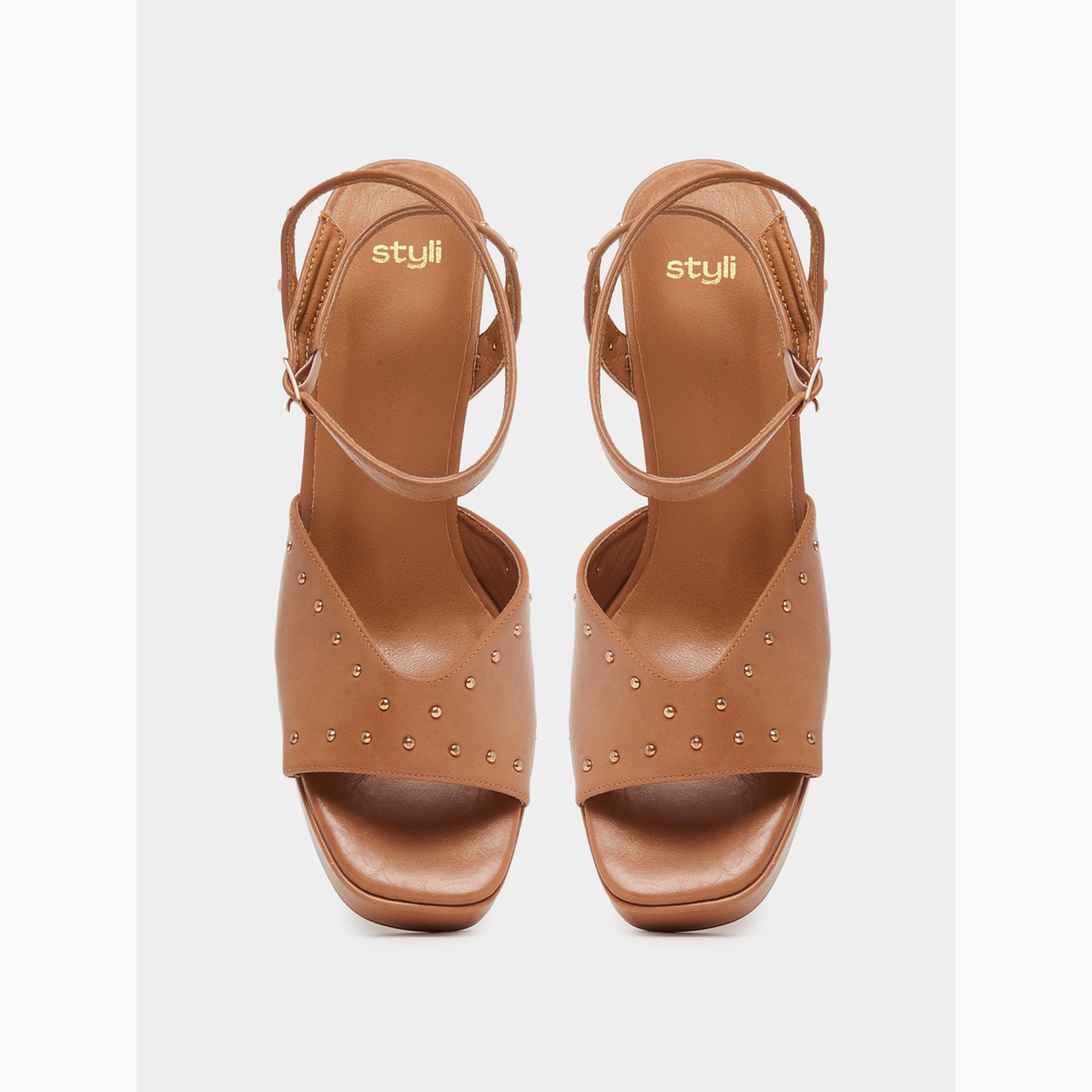 صندل مرصع بكعب بلات فورم-women-shoes-sandals-heeled-image-5