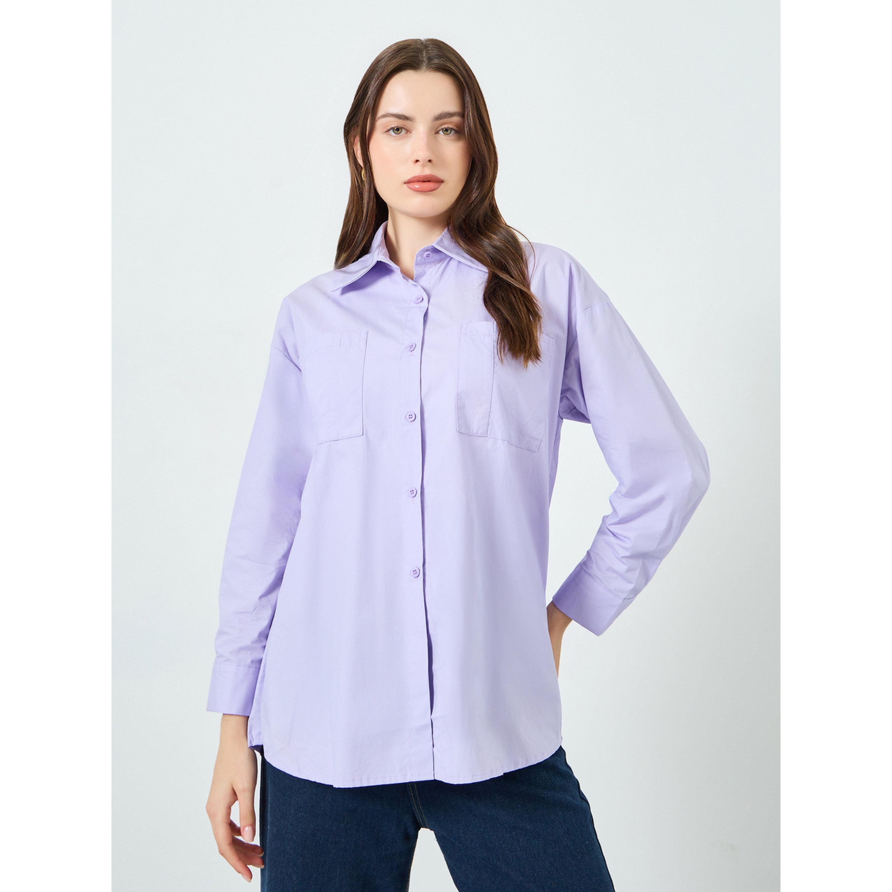 بلوزة فضفاض بأكمام طويلة أرجواني-women-clothing-shirtsandblouses-shirts-image-1