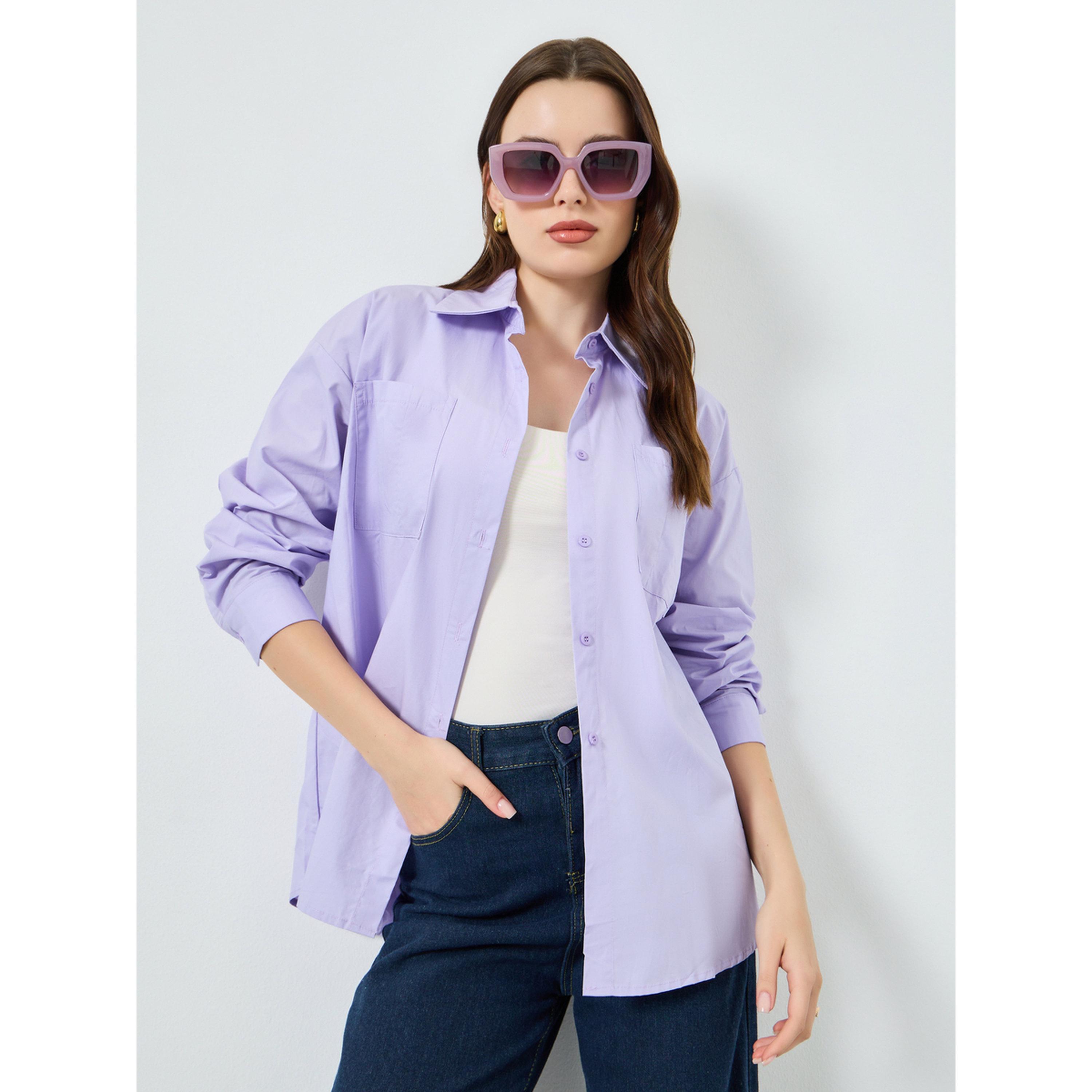 بلوزة فضفاض بأكمام طويلة أرجواني-women-clothing-shirtsandblouses-shirts-image-3