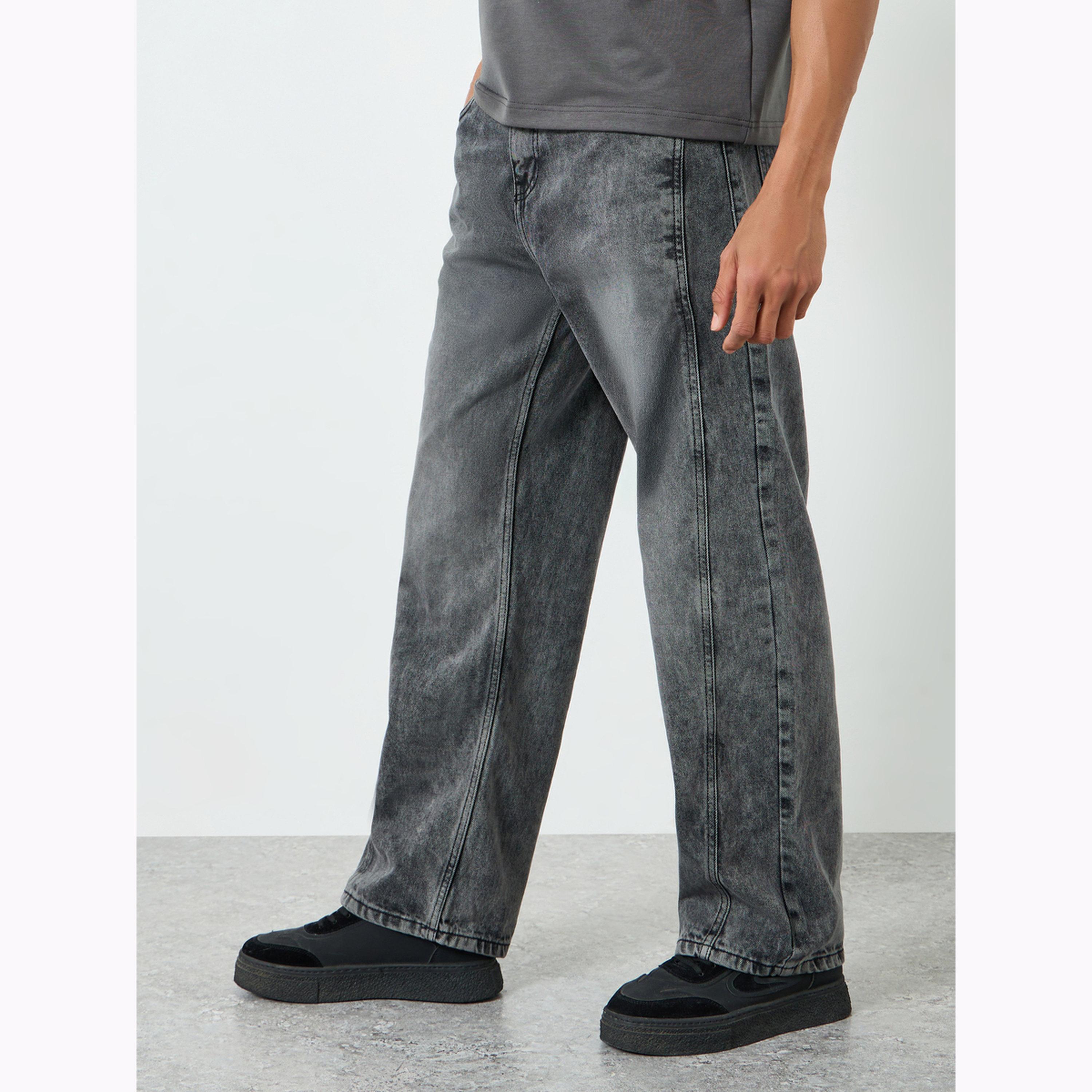 Styli Men Oversized Washed Panelled Jeans-men-clothing-bottoms-jeans-image-3