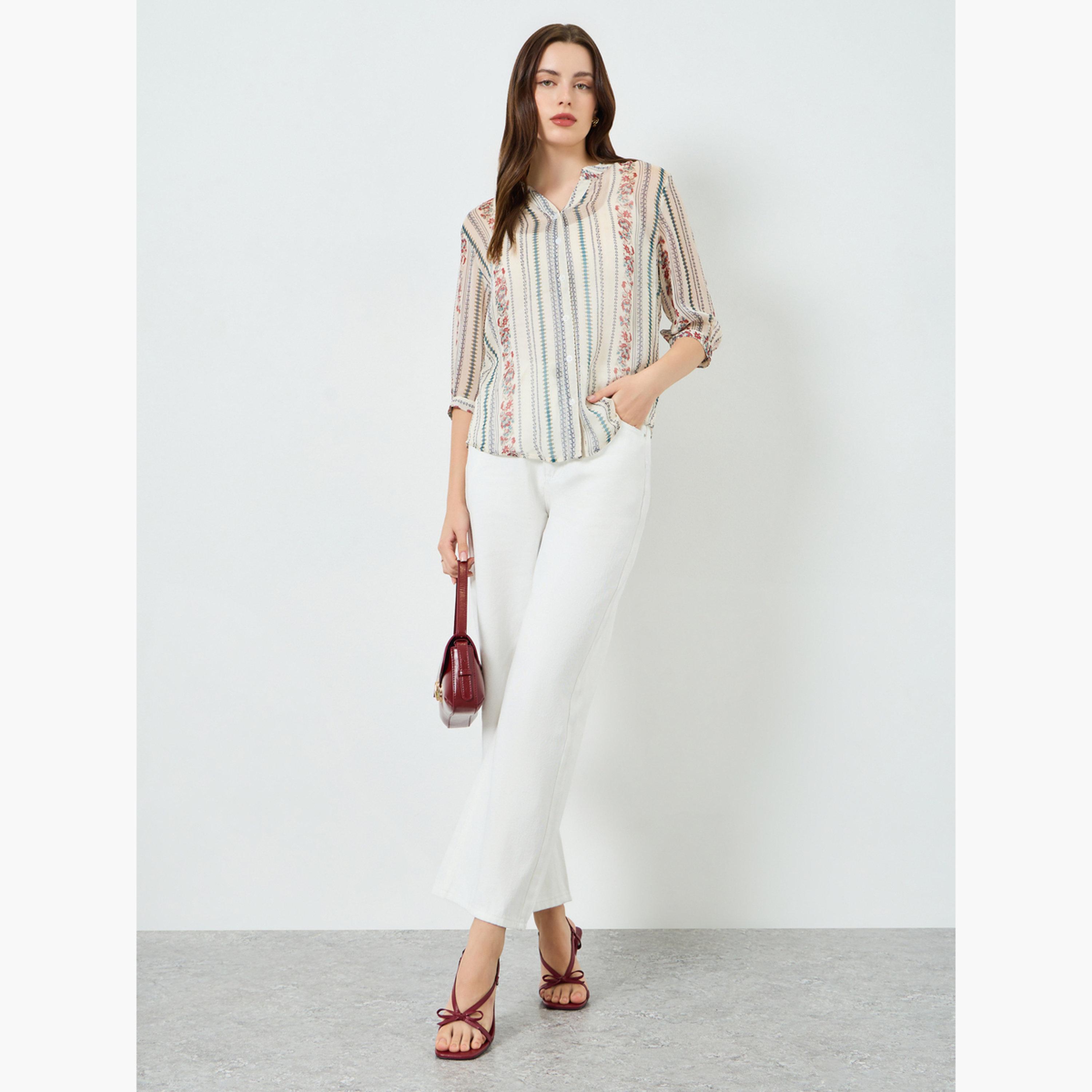 Styli Women Floral Print Buttoned Blouse-women-clothing-shirtsandblouses-shirts-image-2