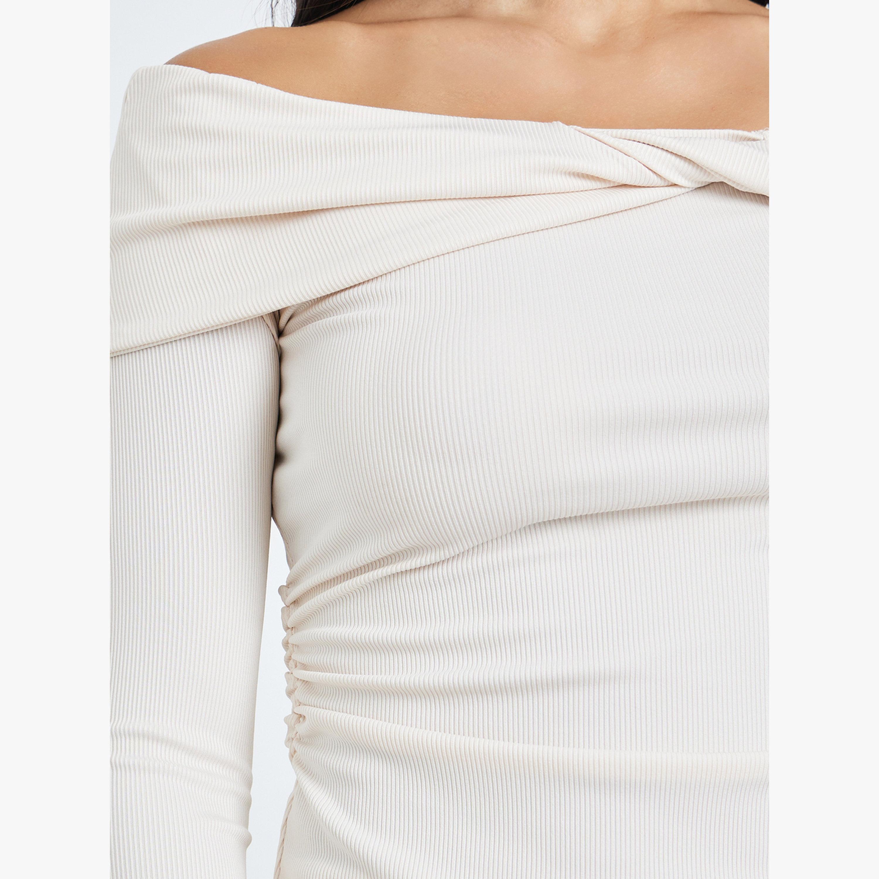 بلوزة منسوجة بظهر مكشوف وتفاصيل ملتوية-women-clothing-shirtsandblouses-blouses-image-6