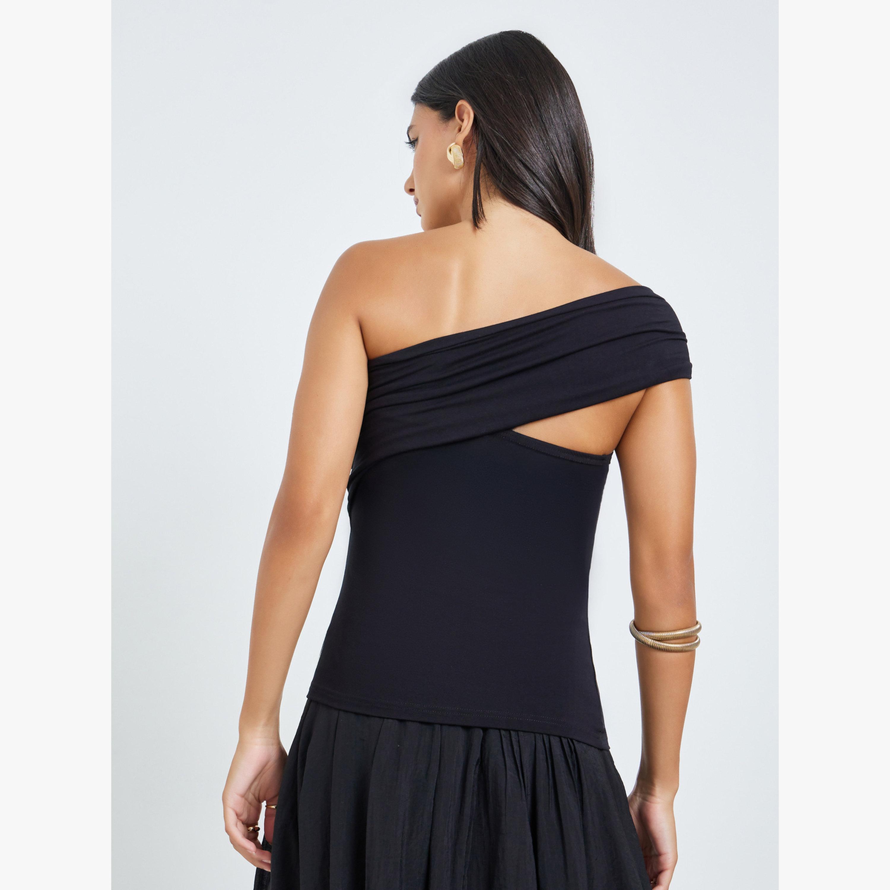 Styli Black Sleeveless Knit Top-women-clothing-shirtsandblouses-blouses-image-4