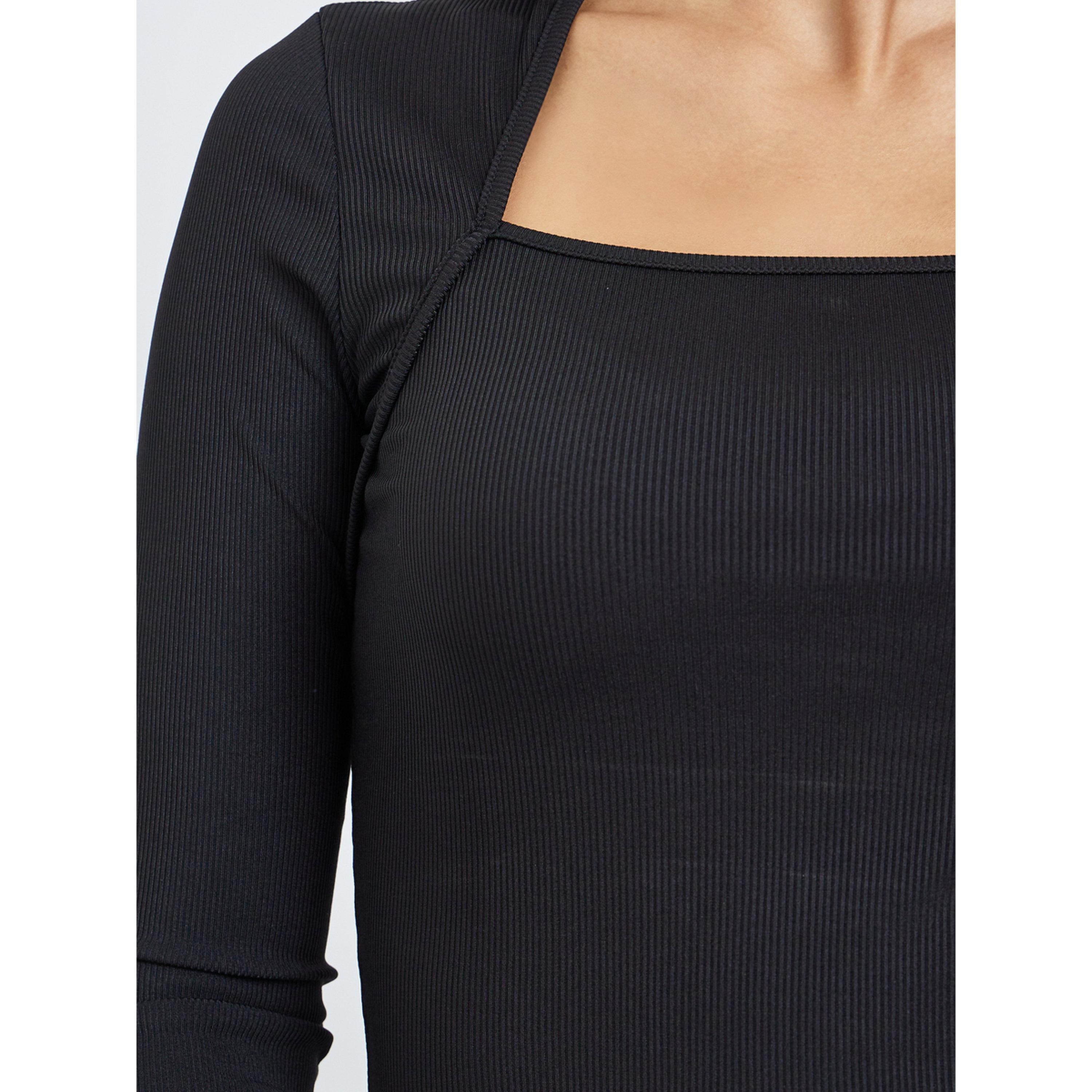 Styli Black Long Sleeve Knit Top-women-clothing-tshirts-image-5
