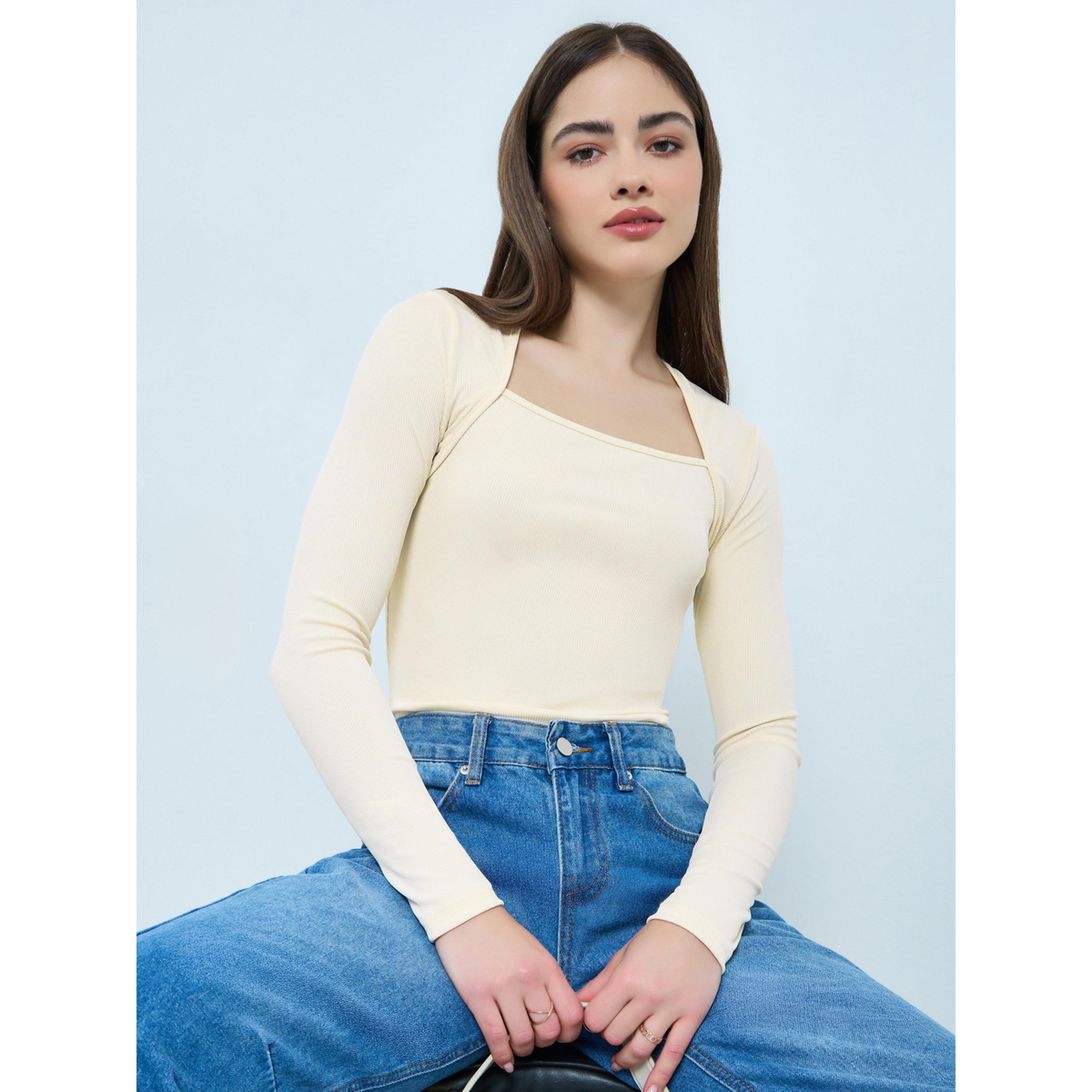 بلوزة نيت بأكمام طويلة-women-clothing-tshirts-image-3