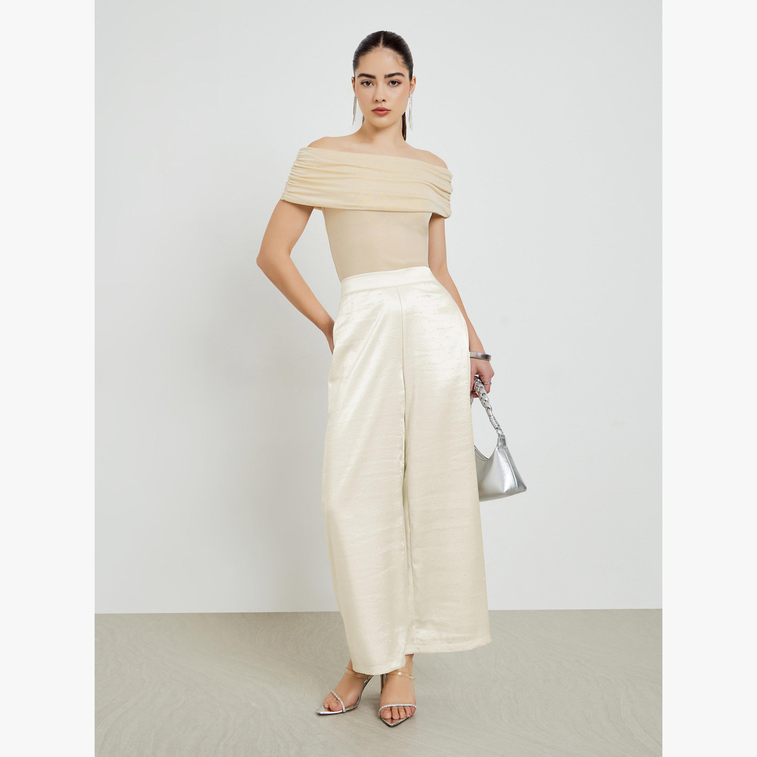 بلوزة منسوجة بظهر مكشوف وتفاصيل مزمومة-women-clothing-shirtsandblouses-blouses-image-2