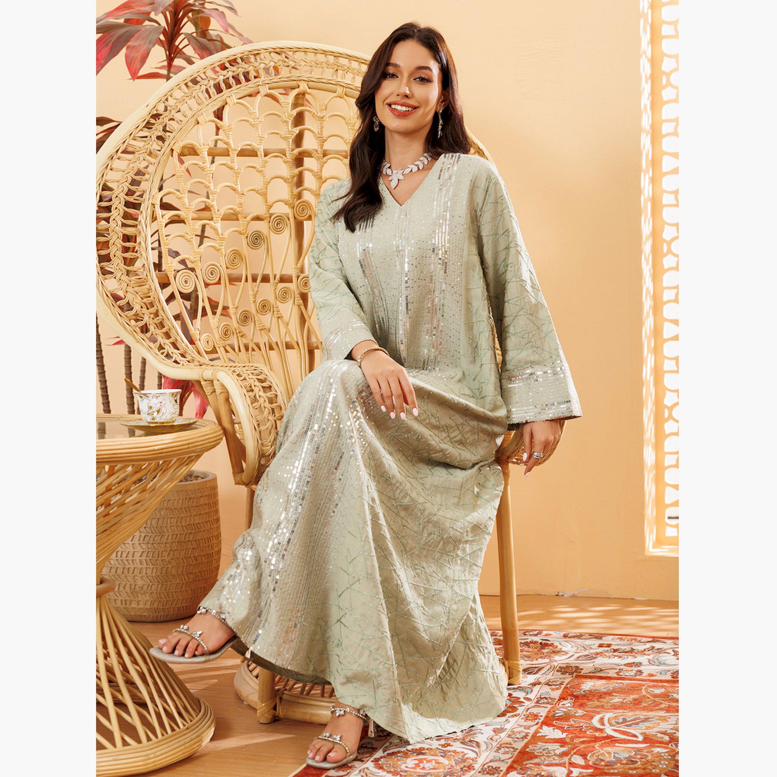 جلابية مزينة بالترتر-women-arabicclothing-jalabiyas-image-5