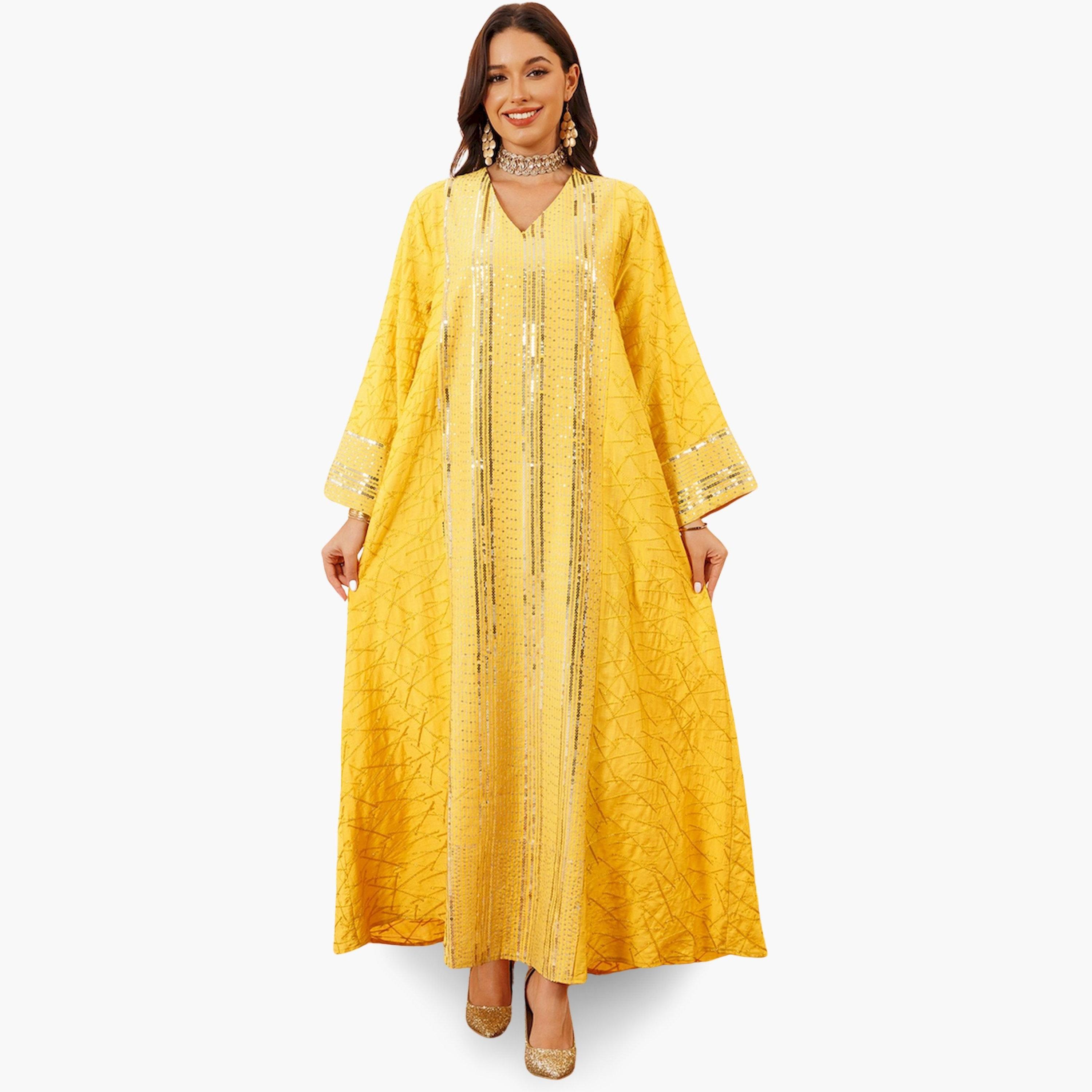 جلابية مزينة بالترتر-women-arabicclothing-jalabiyas-image-1