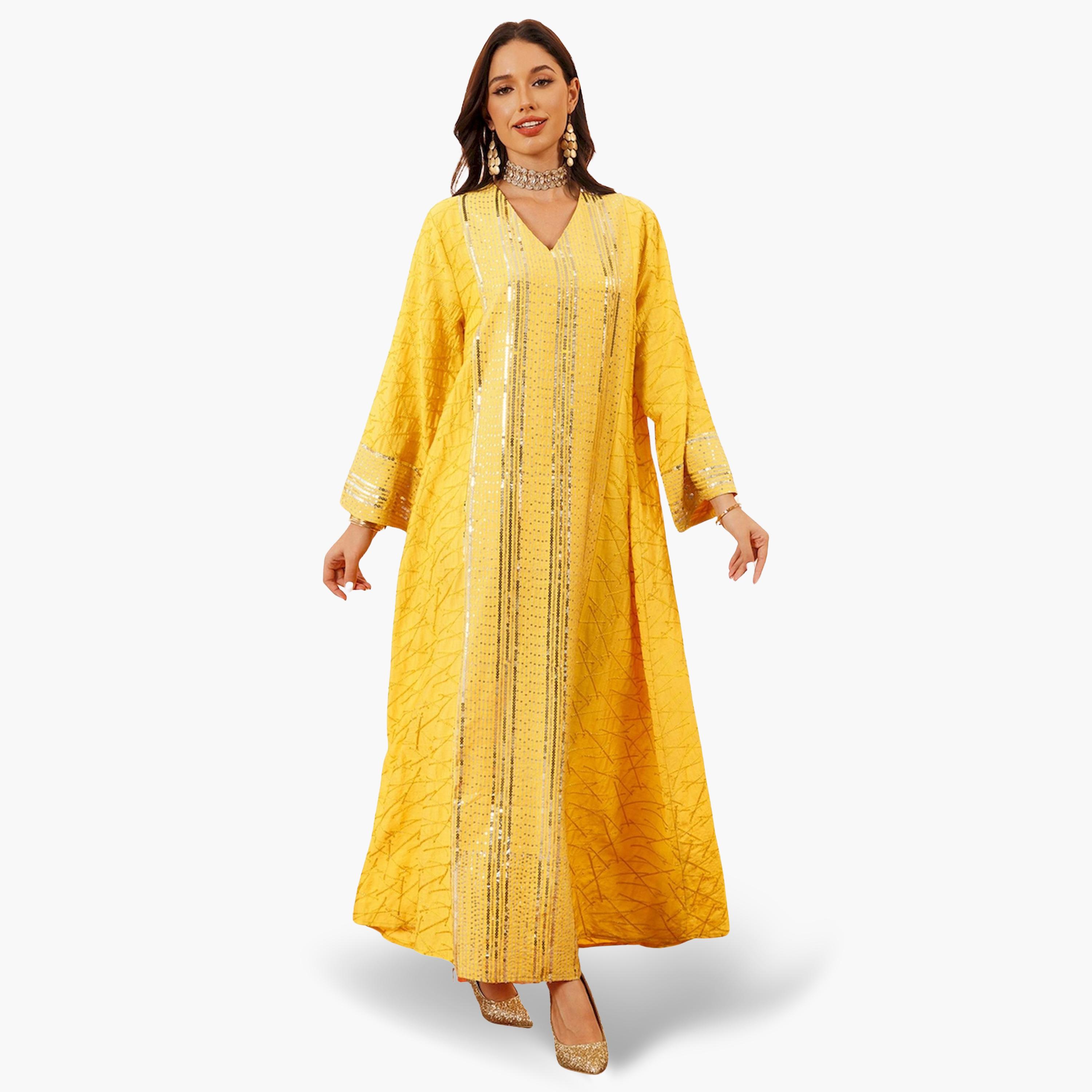 جلابية مزينة بالترتر-women-arabicclothing-jalabiyas-image-2