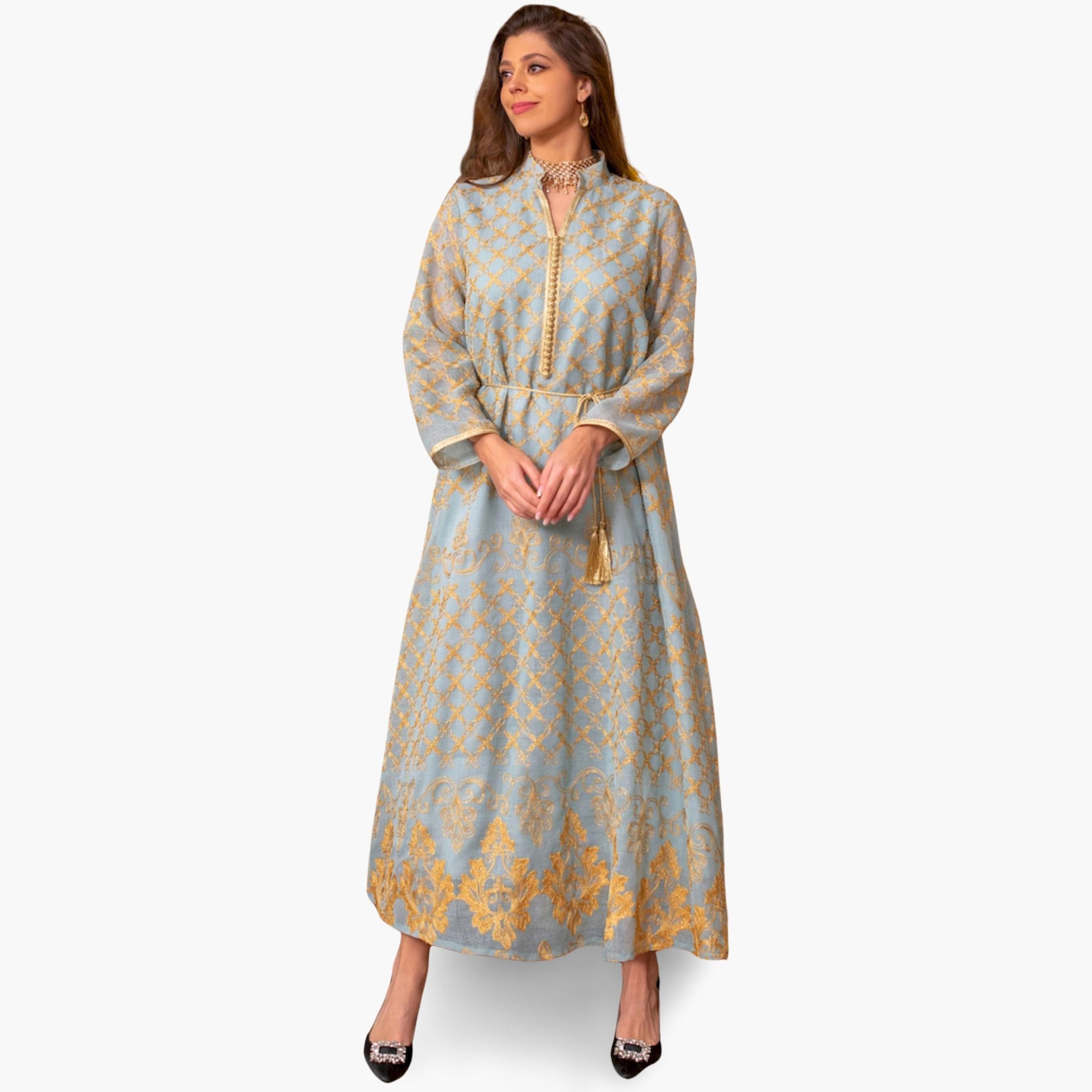 Take Two Women Embroidered A-Line Jalabiya-women-arabicclothing-jalabiyas-image-4