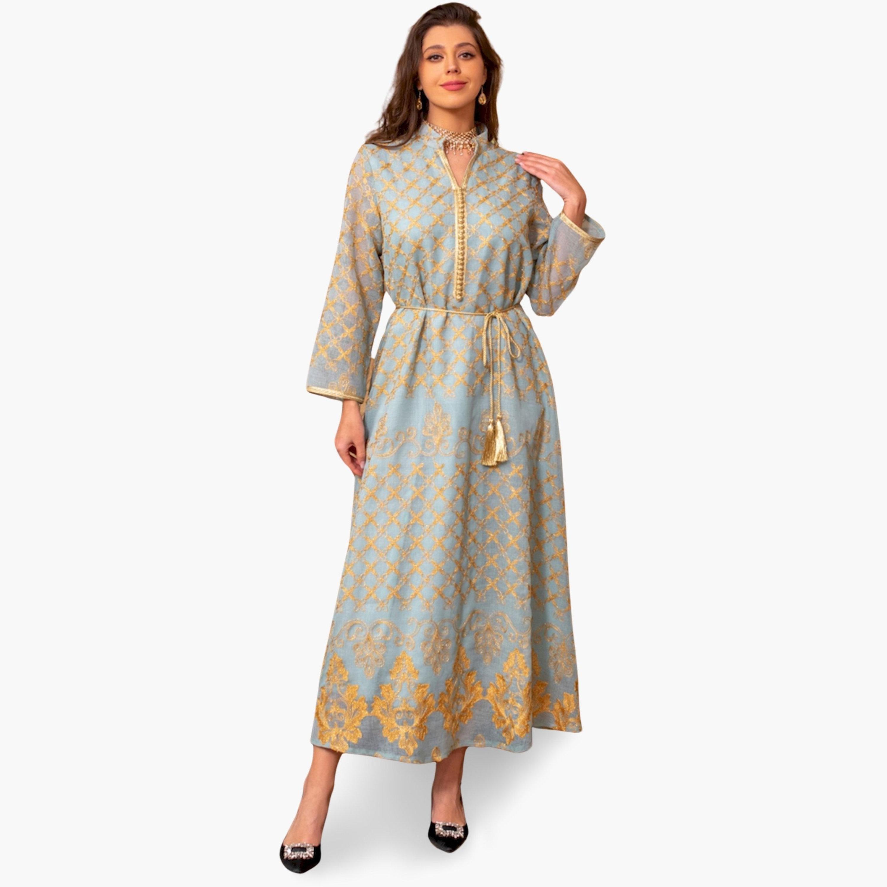 Take Two Women Embroidered A-Line Jalabiya-women-arabicclothing-jalabiyas-image-5