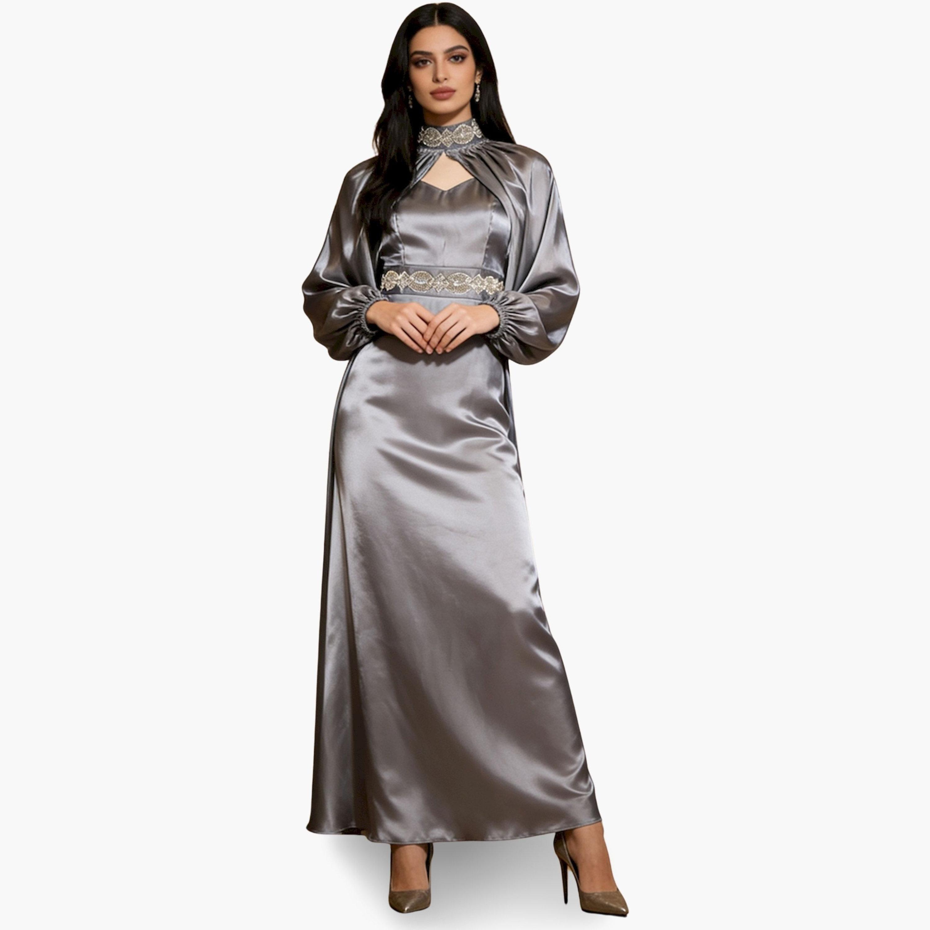 فستان طويل مزين بقصة واسعة-women-clothing-dresses-image-1