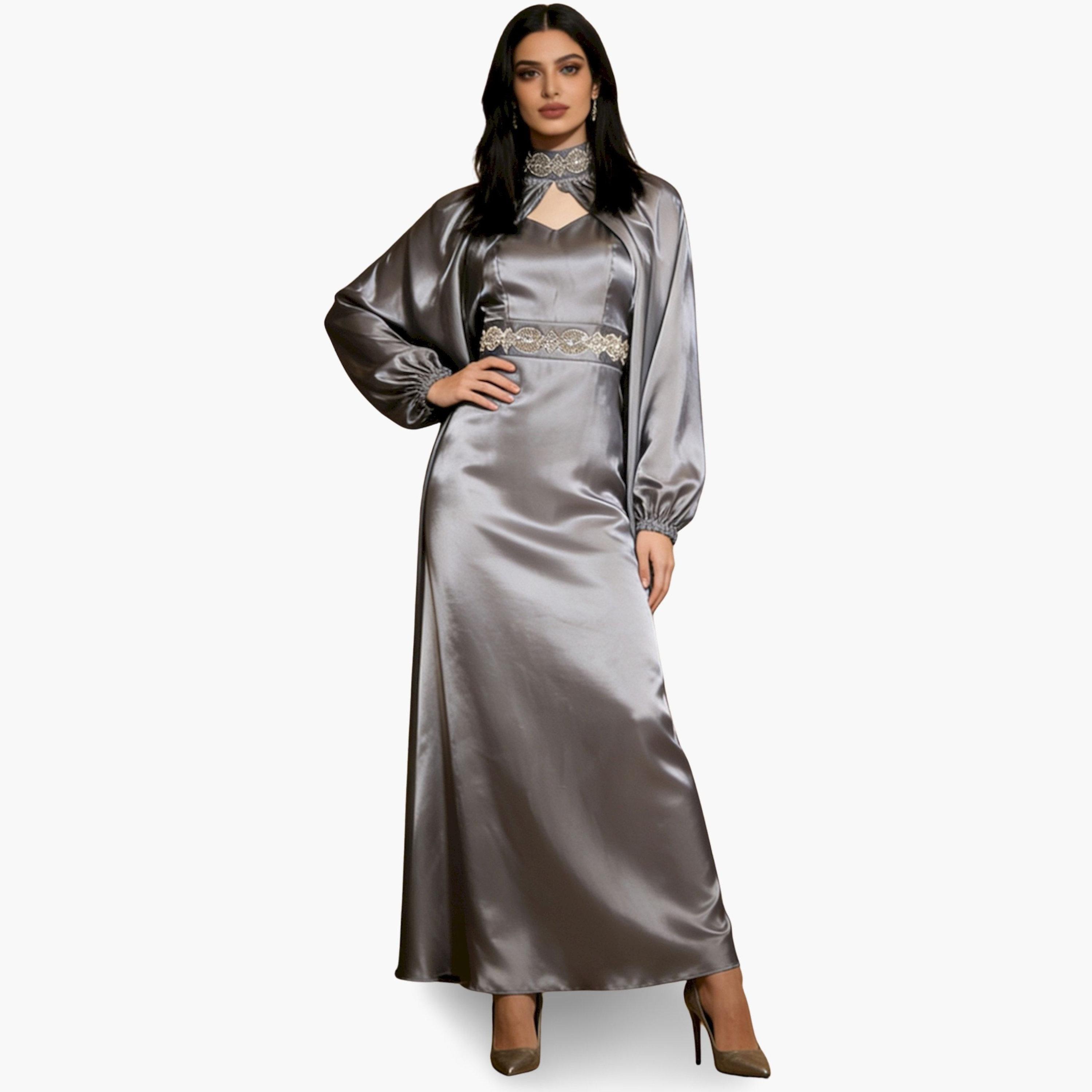 فستان طويل مزين بقصة واسعة-women-clothing-dresses-image-3