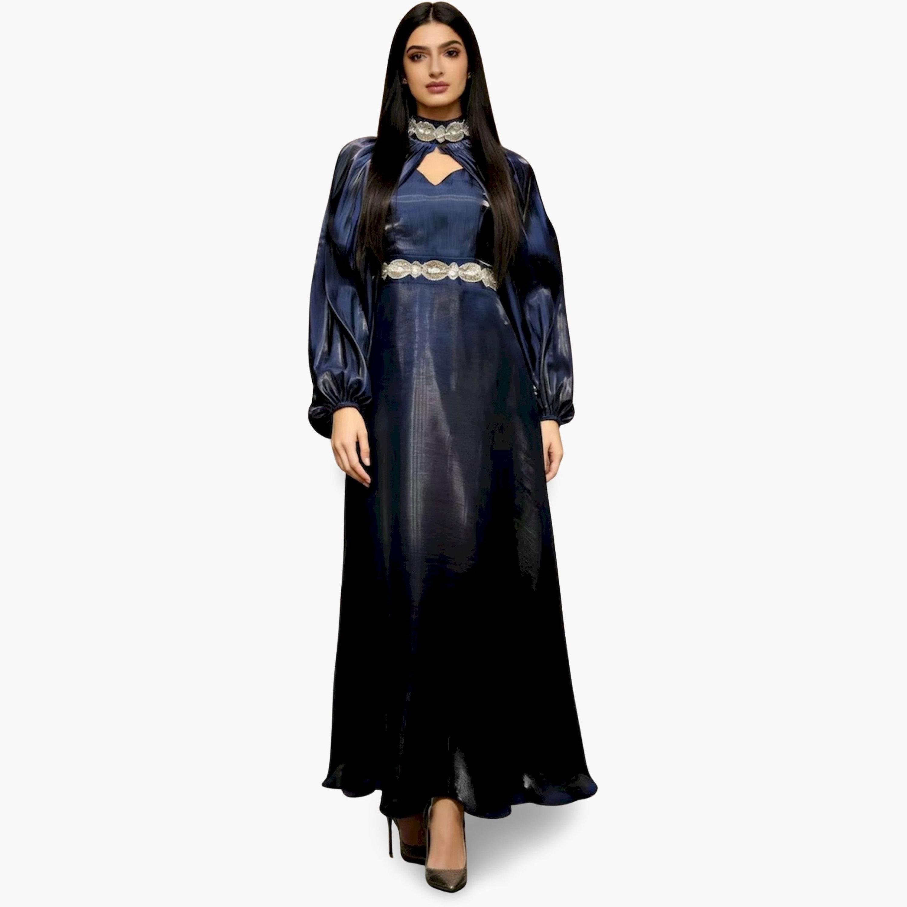 فستان طويل مزين بقصة واسعة-women-clothing-dresses-image-1