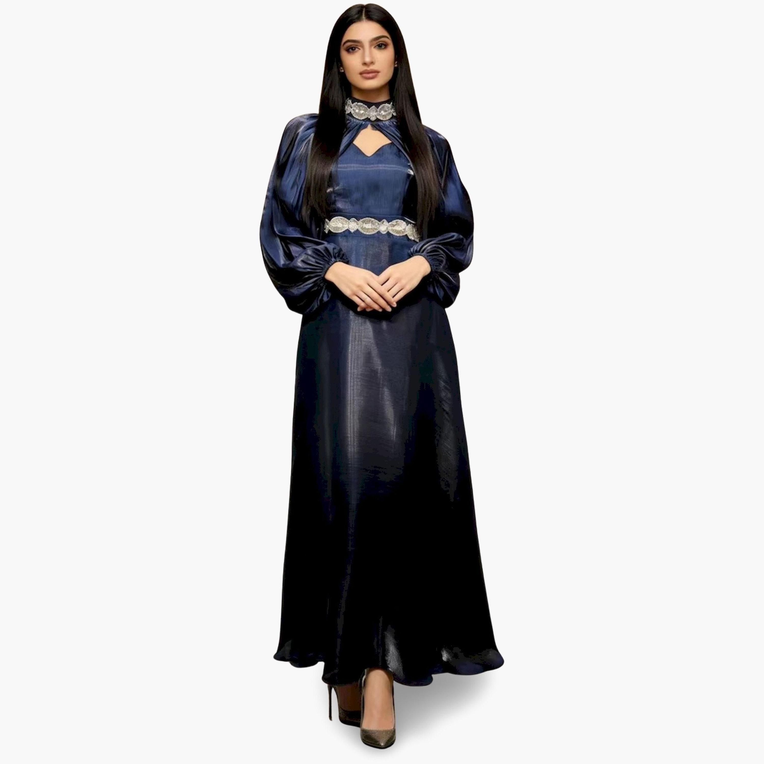 فستان طويل مزين بقصة واسعة-women-clothing-dresses-image-3