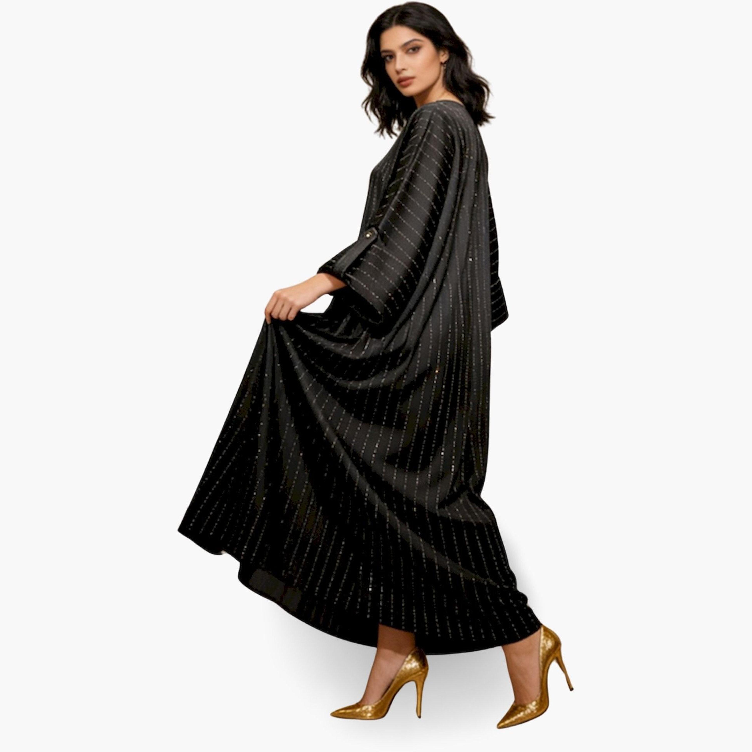 قفطان ساتان مخطط-women-arabicclothing-kaftan-image-3