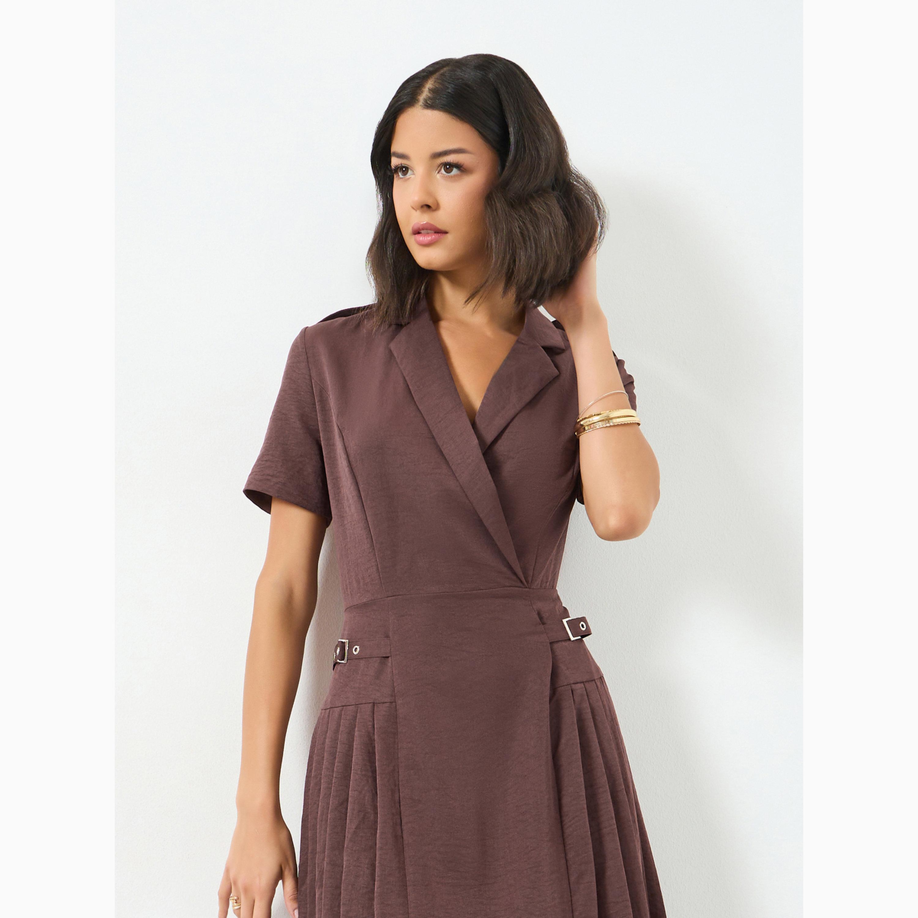 فستان ميدي بكسرات وتفاصيل مشبك-women-clothing-dresses-image-3