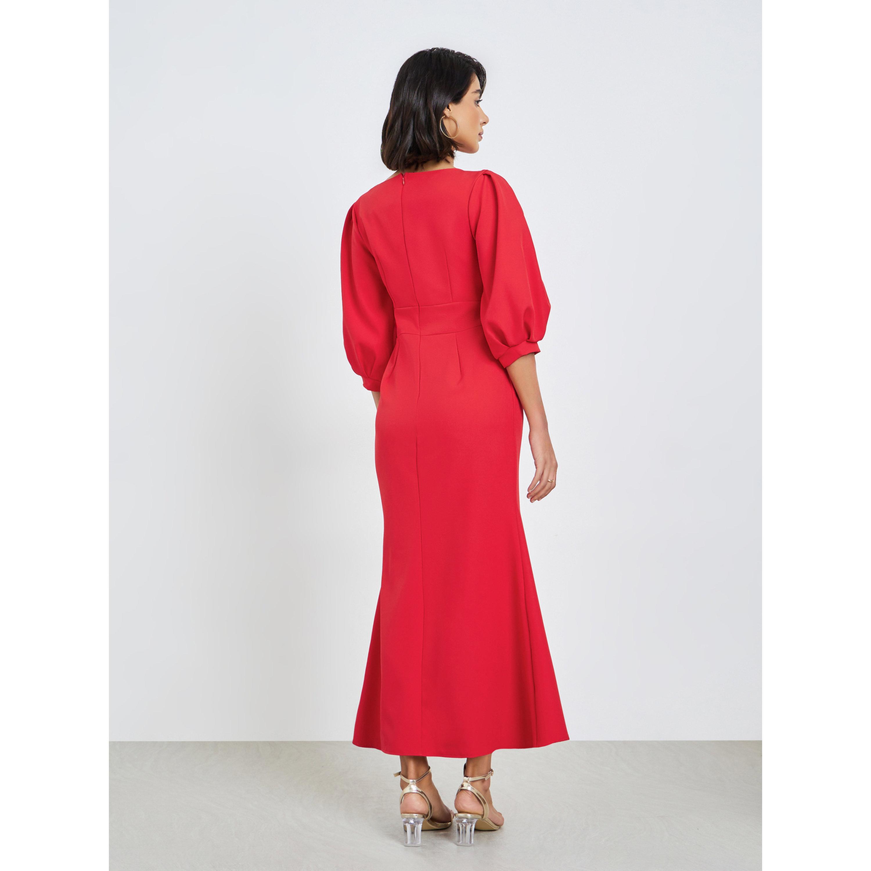 فستان طويل ضيق بأكمام 3/4-women-clothing-dresses-image-4