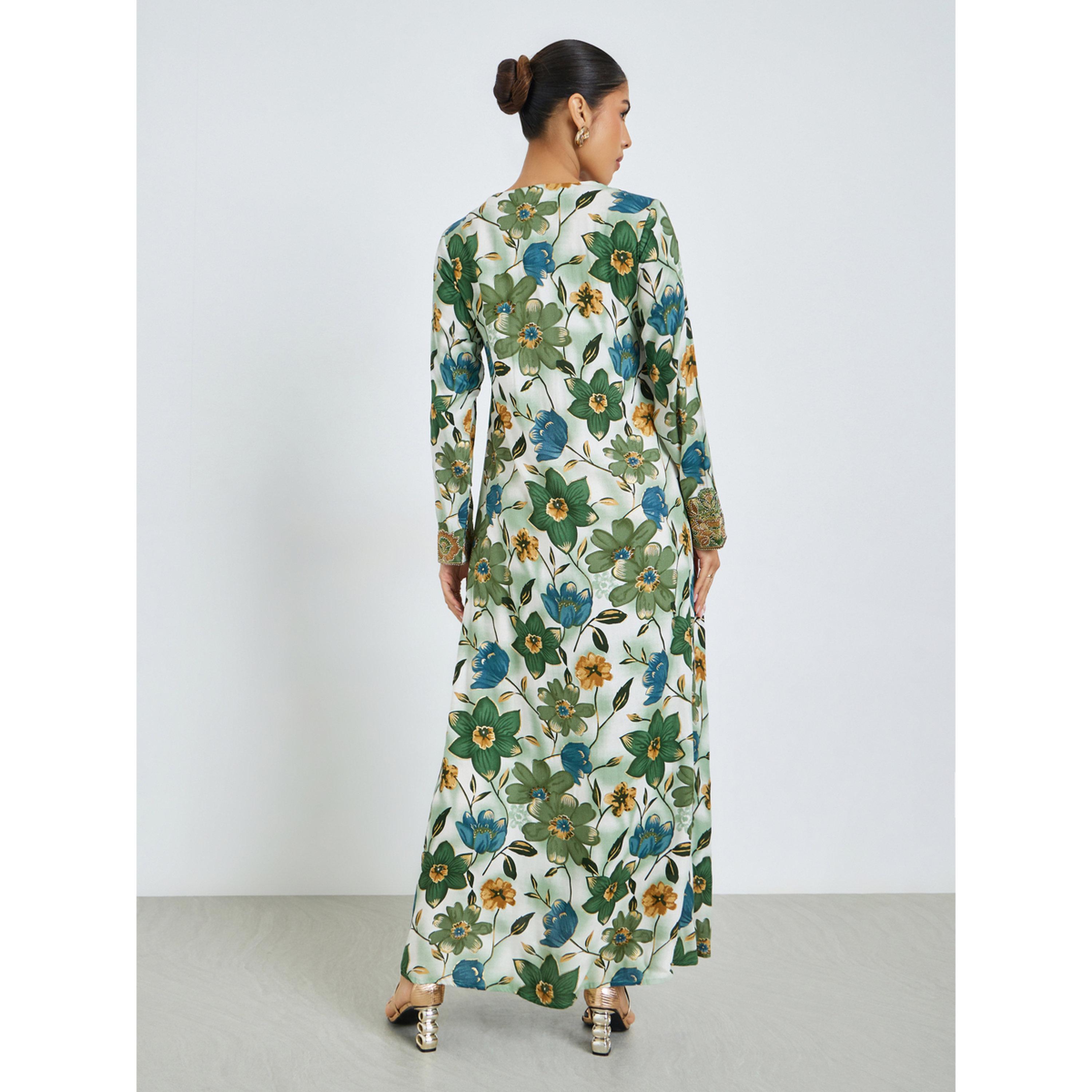 جلابية مخور بطبعة أزهار-women-arabicclothing-jalabiyas-image-4