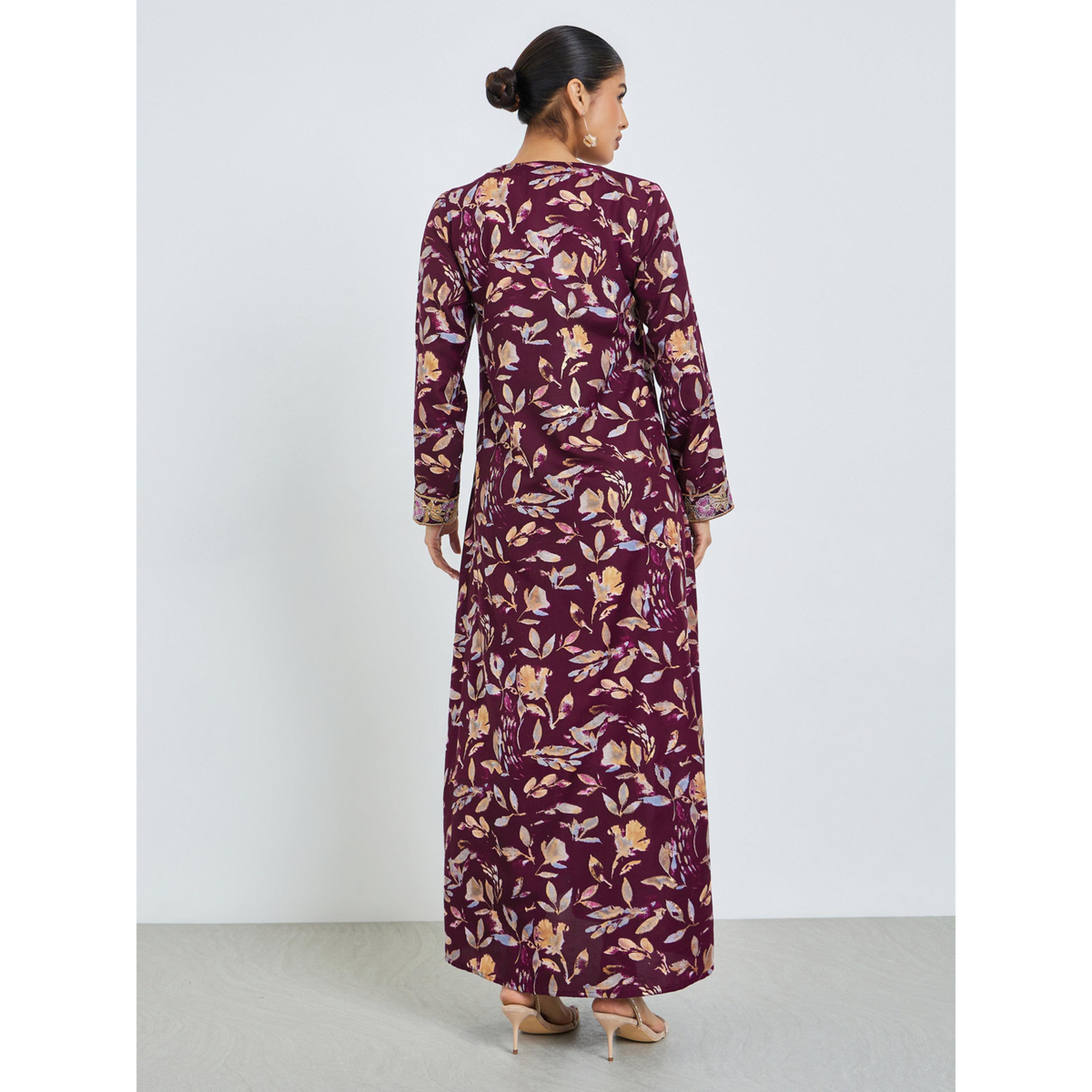 جلابية مخور بطبعة أزهار-women-arabicclothing-jalabiyas-image-4