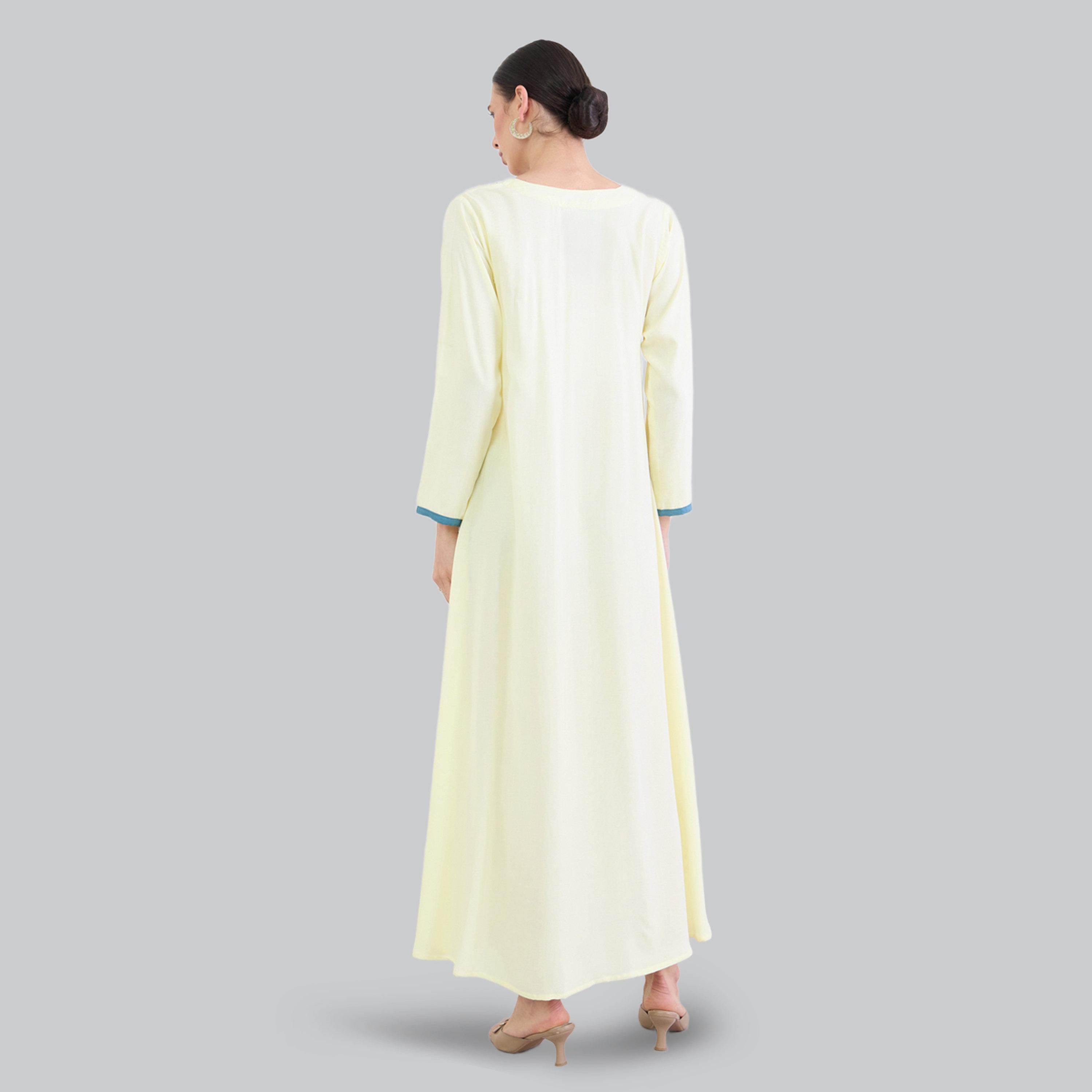 جلابية بياقة مفتوحة مطرزة-women-arabicclothing-jalabiyas-image-4