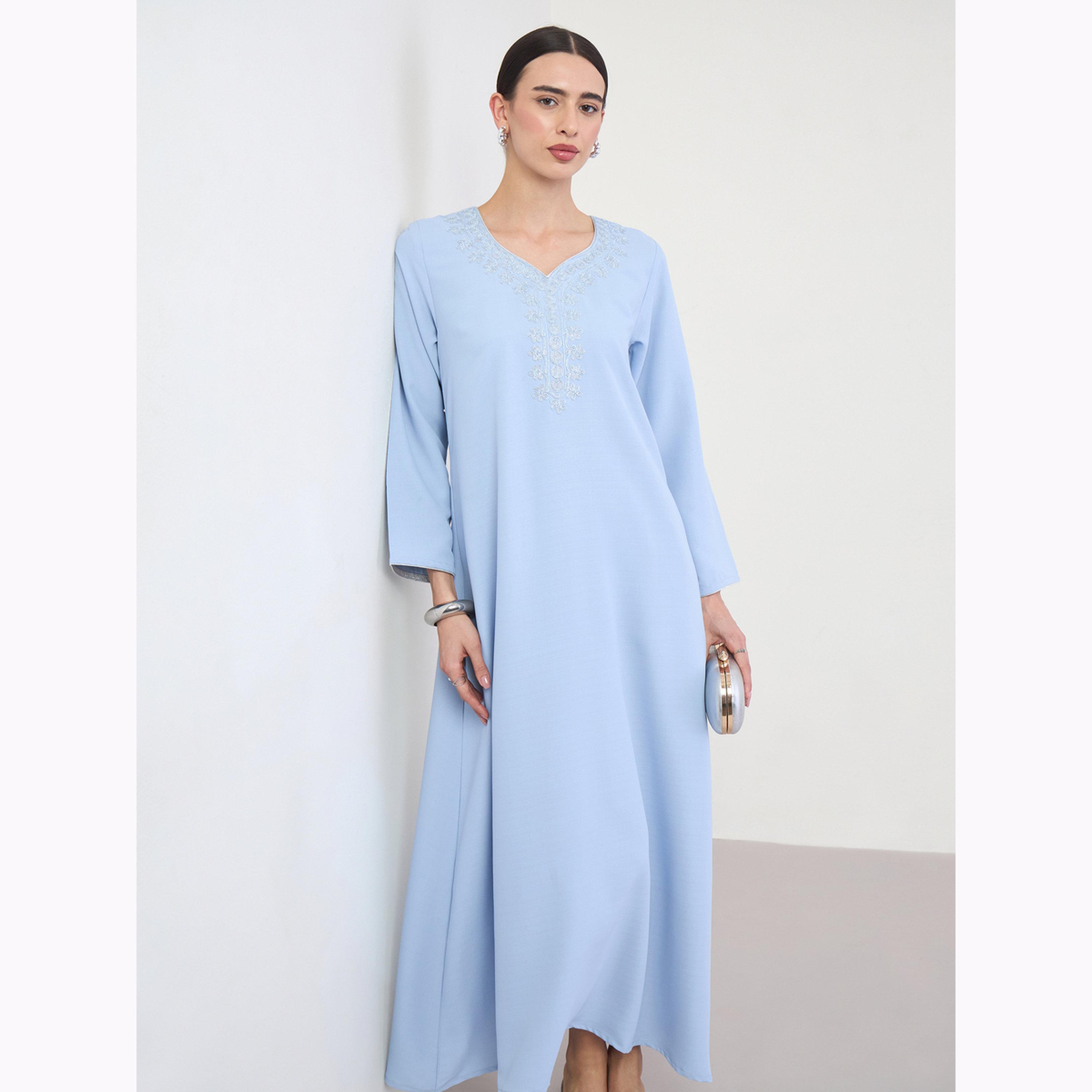 جلابية بتطريز دوري-women-arabicclothing-jalabiyas-image-3