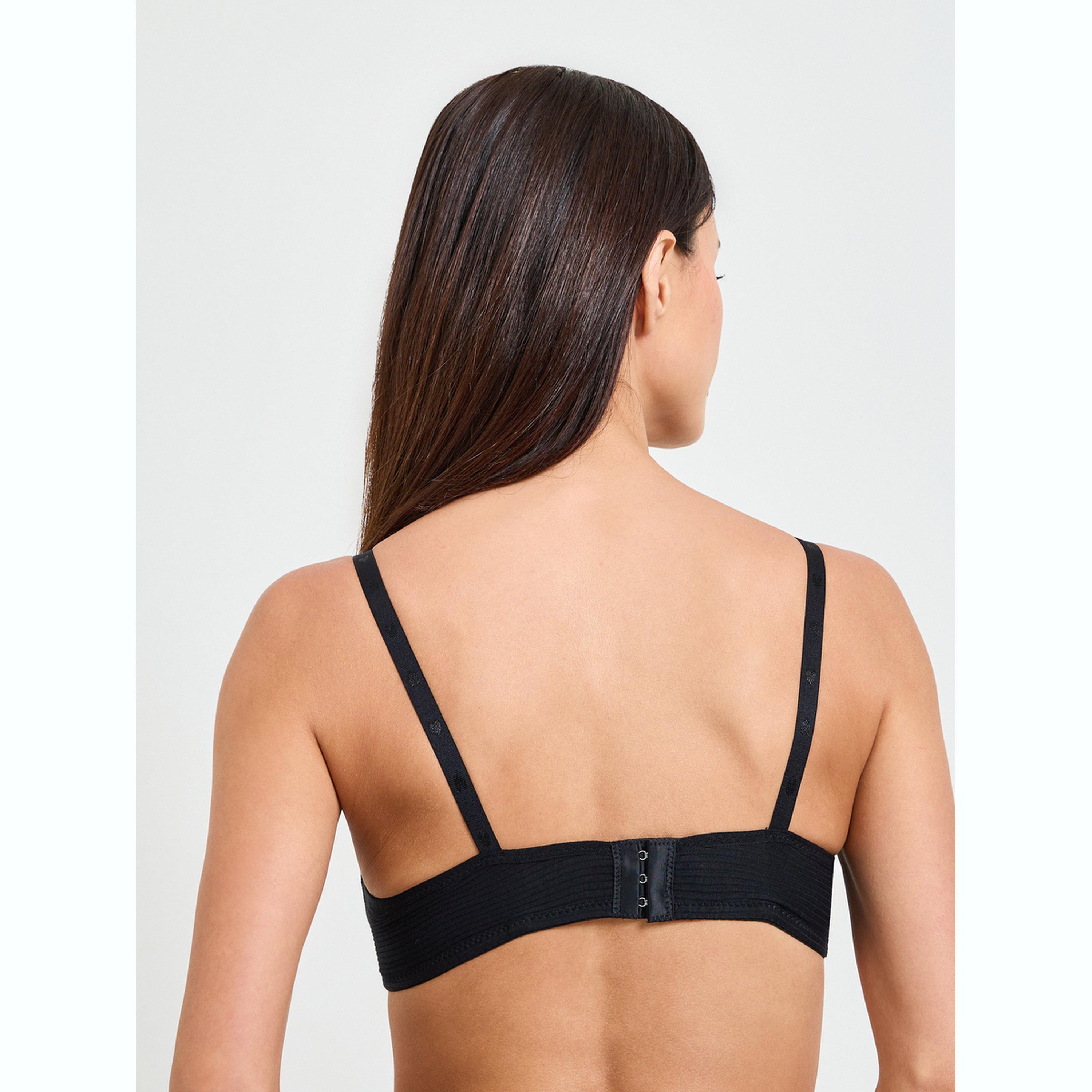 حمالة صدر مبطنة وبدون أسلاك بتفاصيل مضلعة-women-clothing-lingerie-bras-image-3