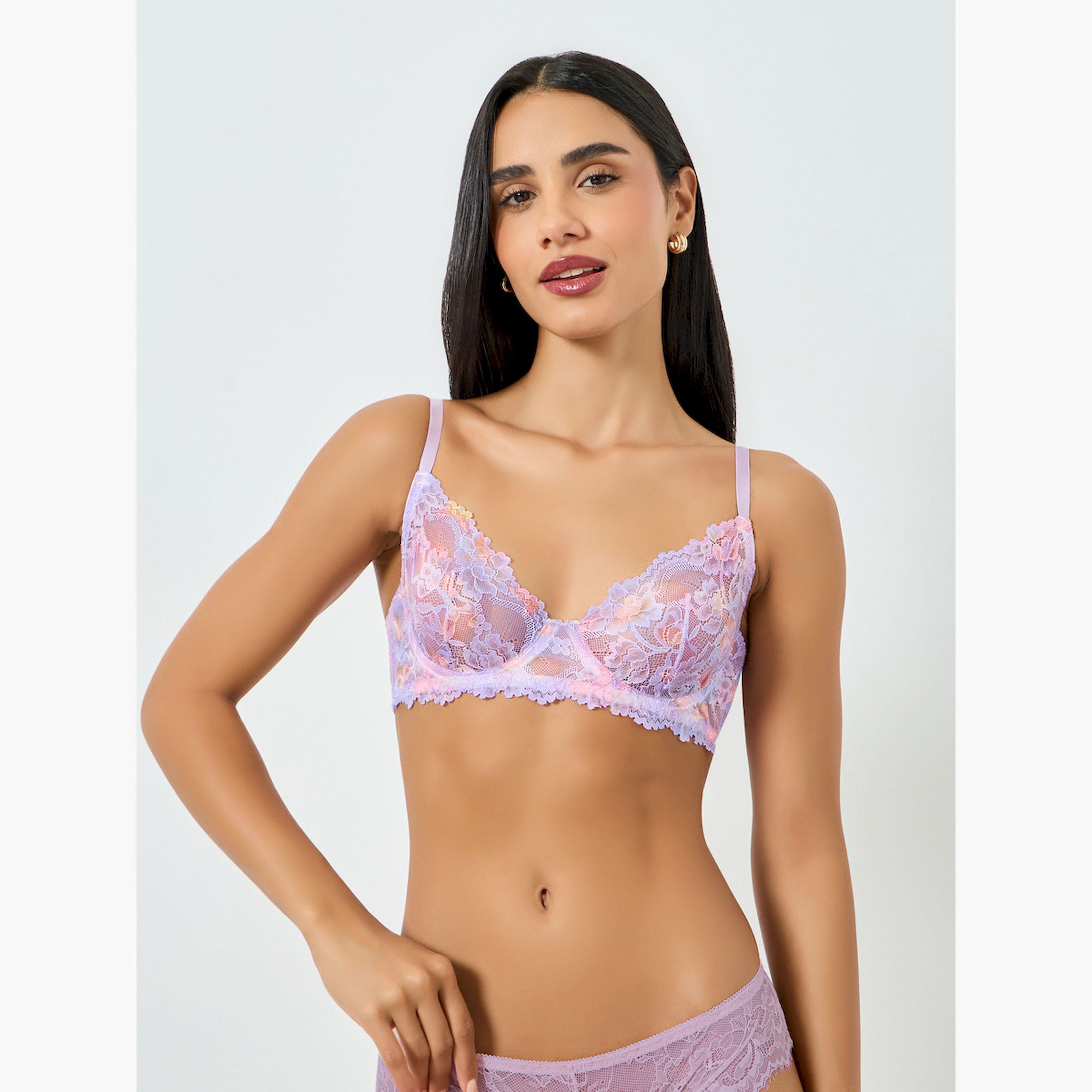 صدرية دانتيل بأسلاك وبلا حشوة-women-clothing-lingerie-bras-image-2