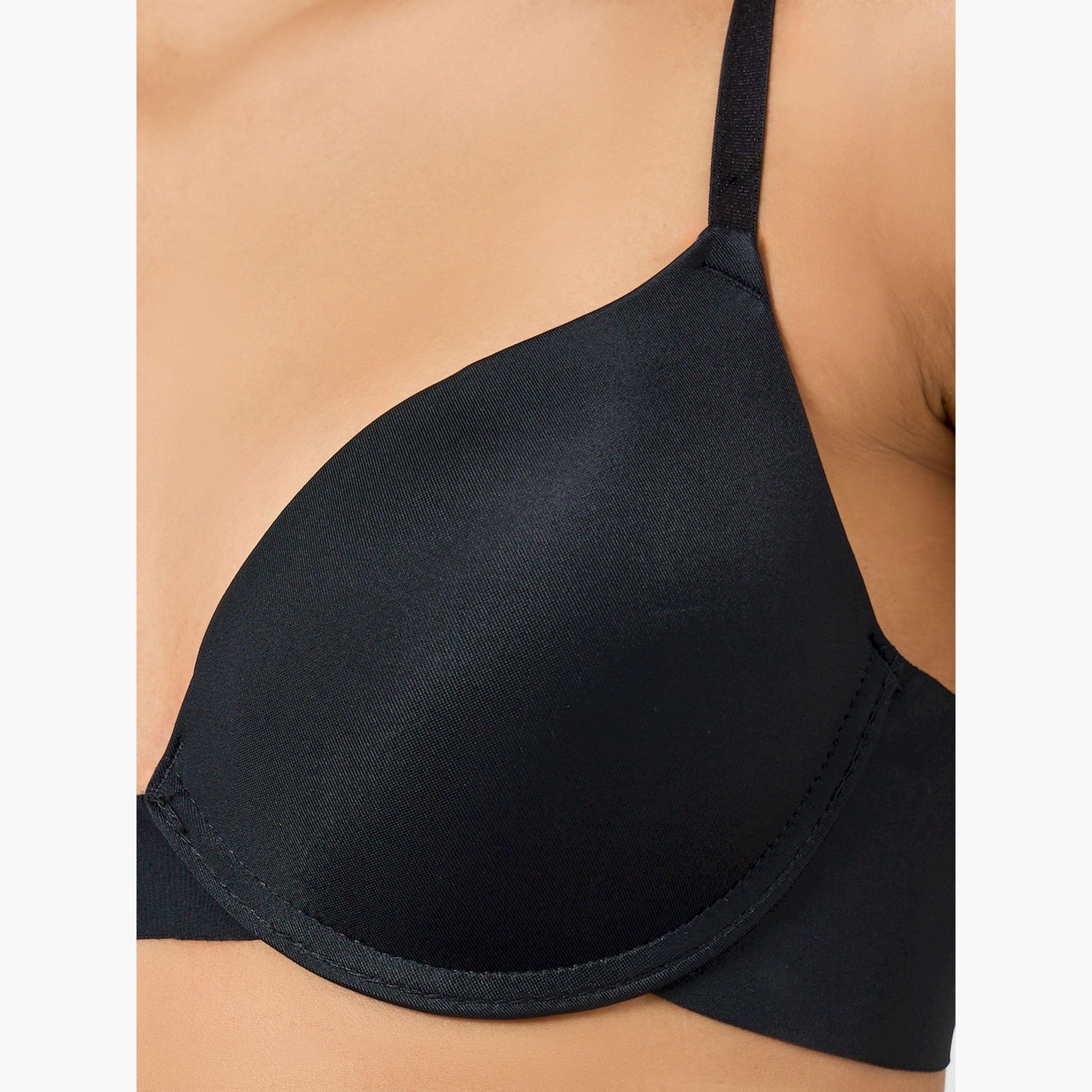 Take Two Black Solid Padded Wired Bra-women-clothing-lingerie-bras-image-3