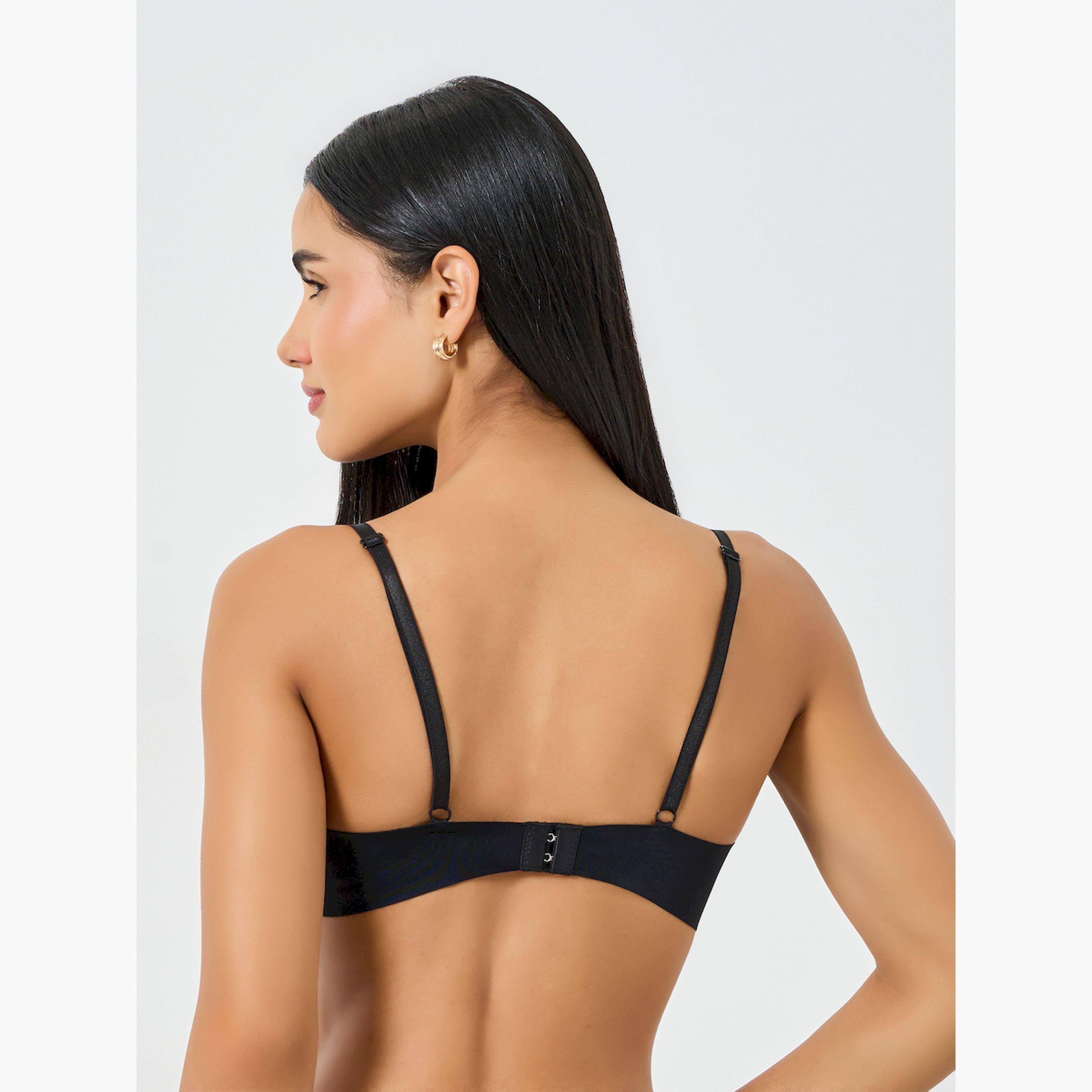 Take Two Black Solid Padded Wired Bra-women-clothing-lingerie-bras-image-4