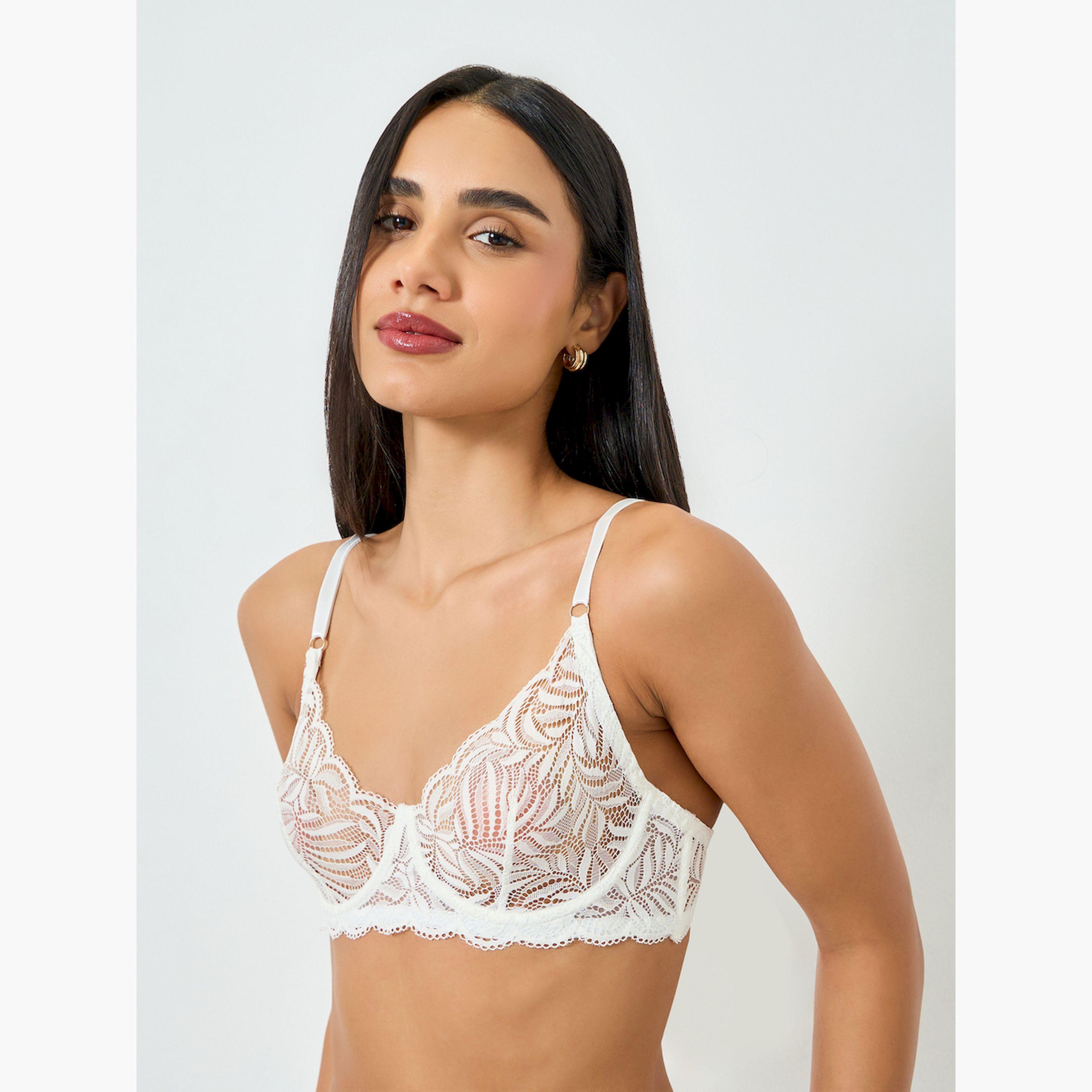 Take Two White All Over Lace Non Padded Wired Bra and Brief Set-women-clothing-lingerie-lingeriesets-image-3