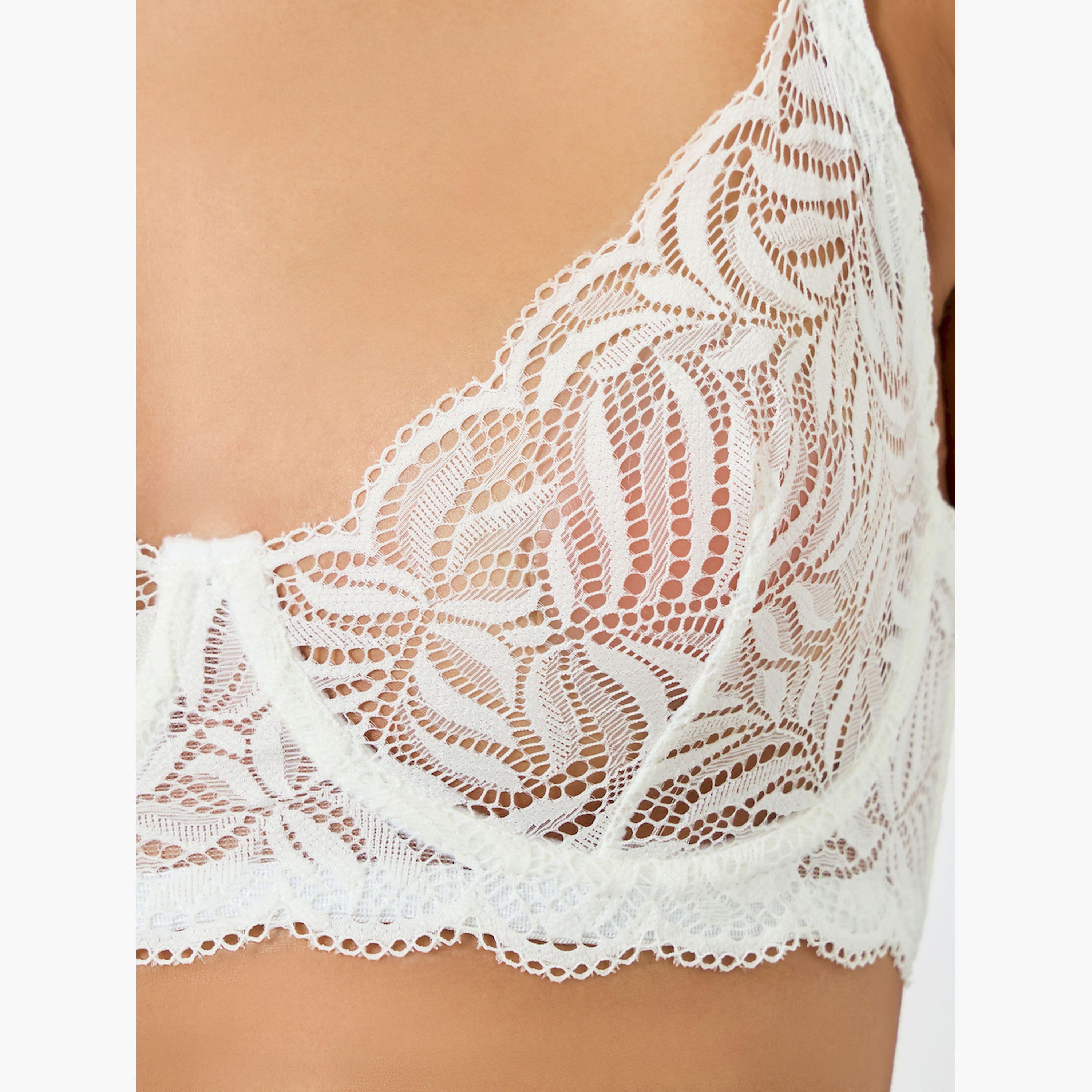 Take Two White All Over Lace Non Padded Wired Bra and Brief Set-women-clothing-lingerie-lingeriesets-image-6
