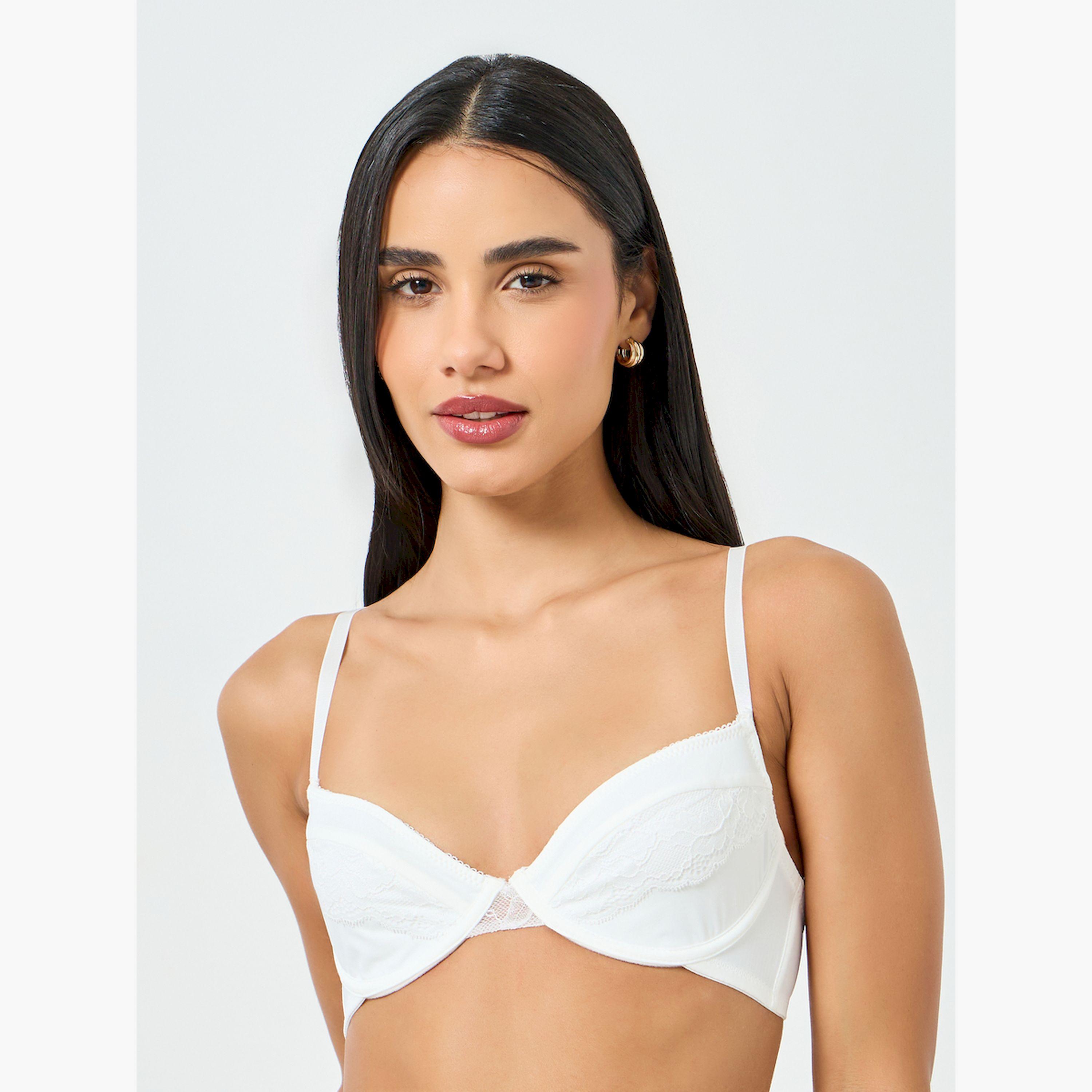 صدرية بأسلاك وحشوة وتفاصيل دانتيل-women-clothing-lingerie-bras-image-1
