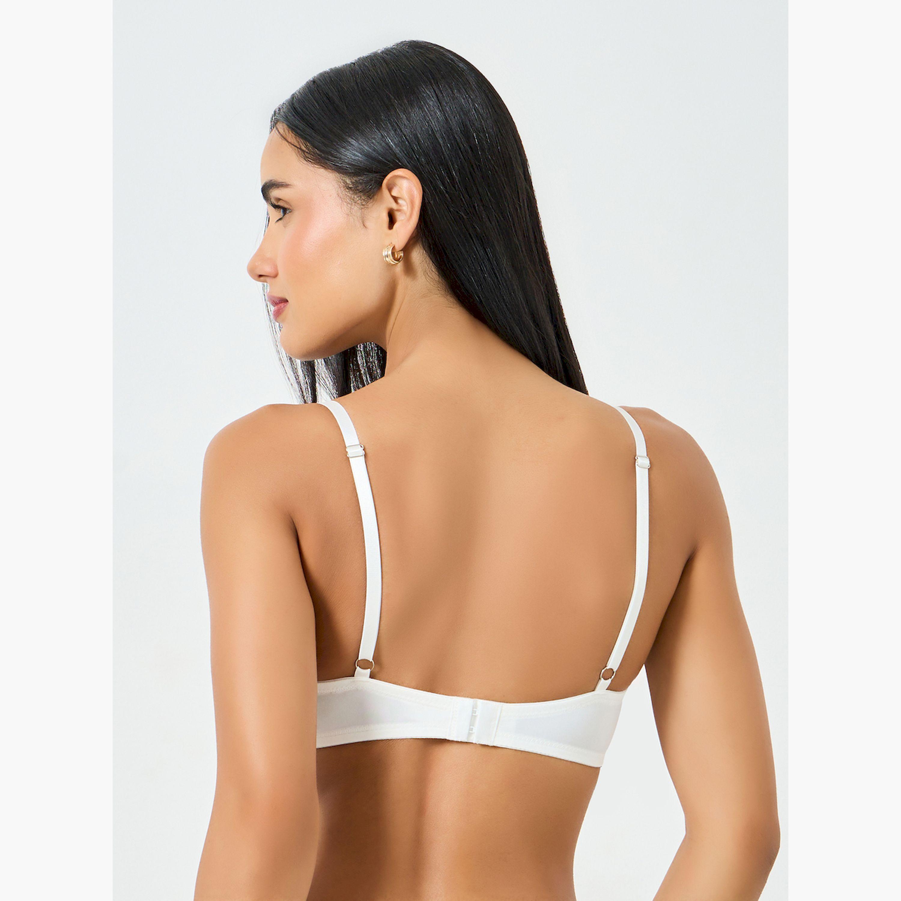 Take Two White Solid Lace Padded Wired Bra-women-clothing-lingerie-bras-image-4