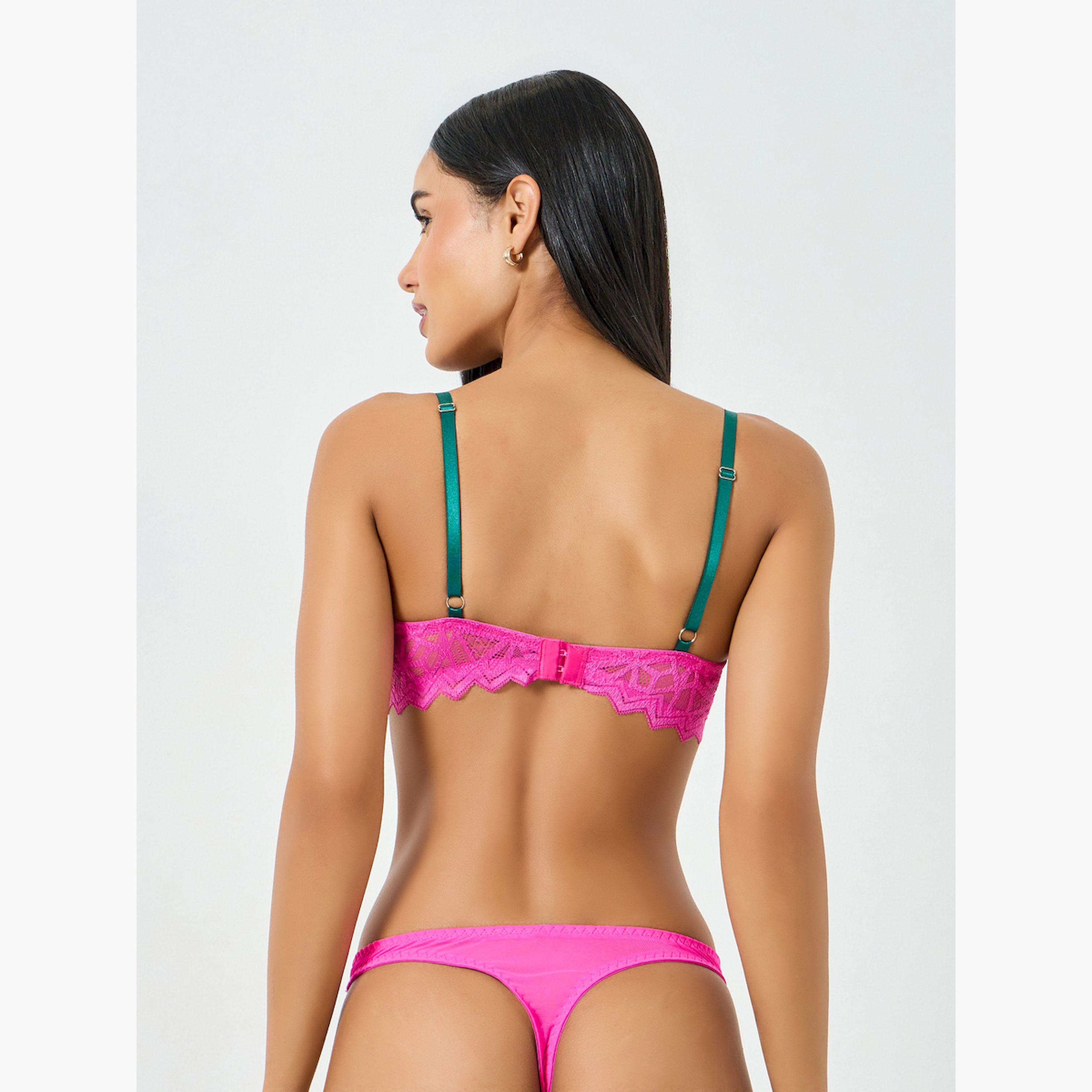 مجموعة من سراويل داخلية وصدرية دانتيل بأسلاك وبلا حشوة-women-clothing-lingerie-lingeriesets-image-4