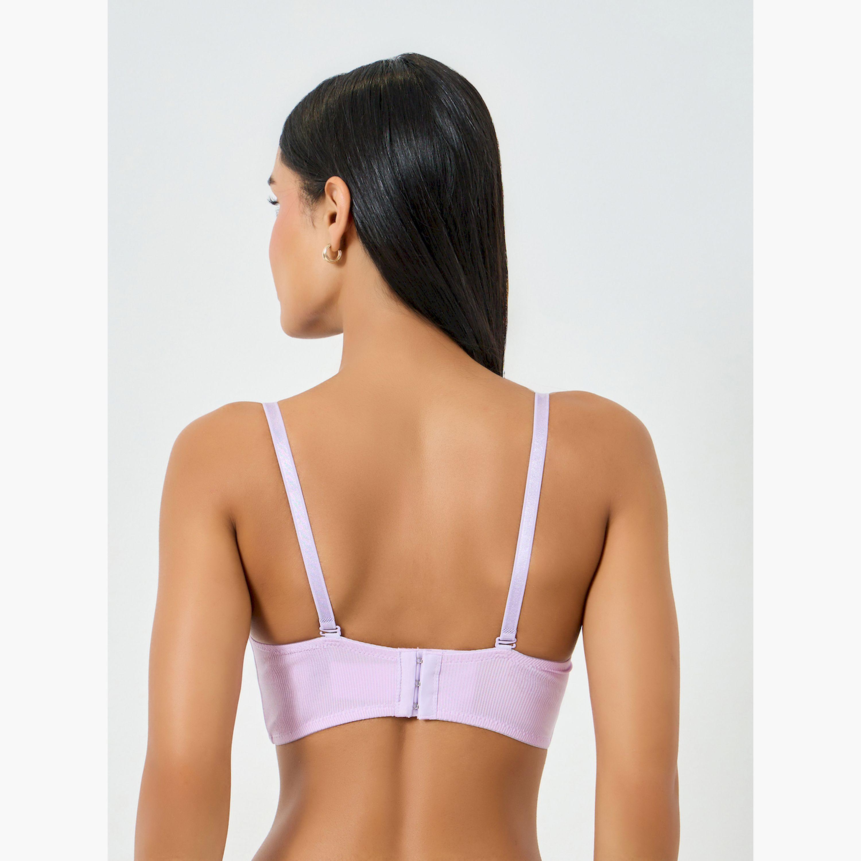 Take Two Lilac Solid Longline Padded Wired Bra-women-clothing-lingerie-bras-image-4