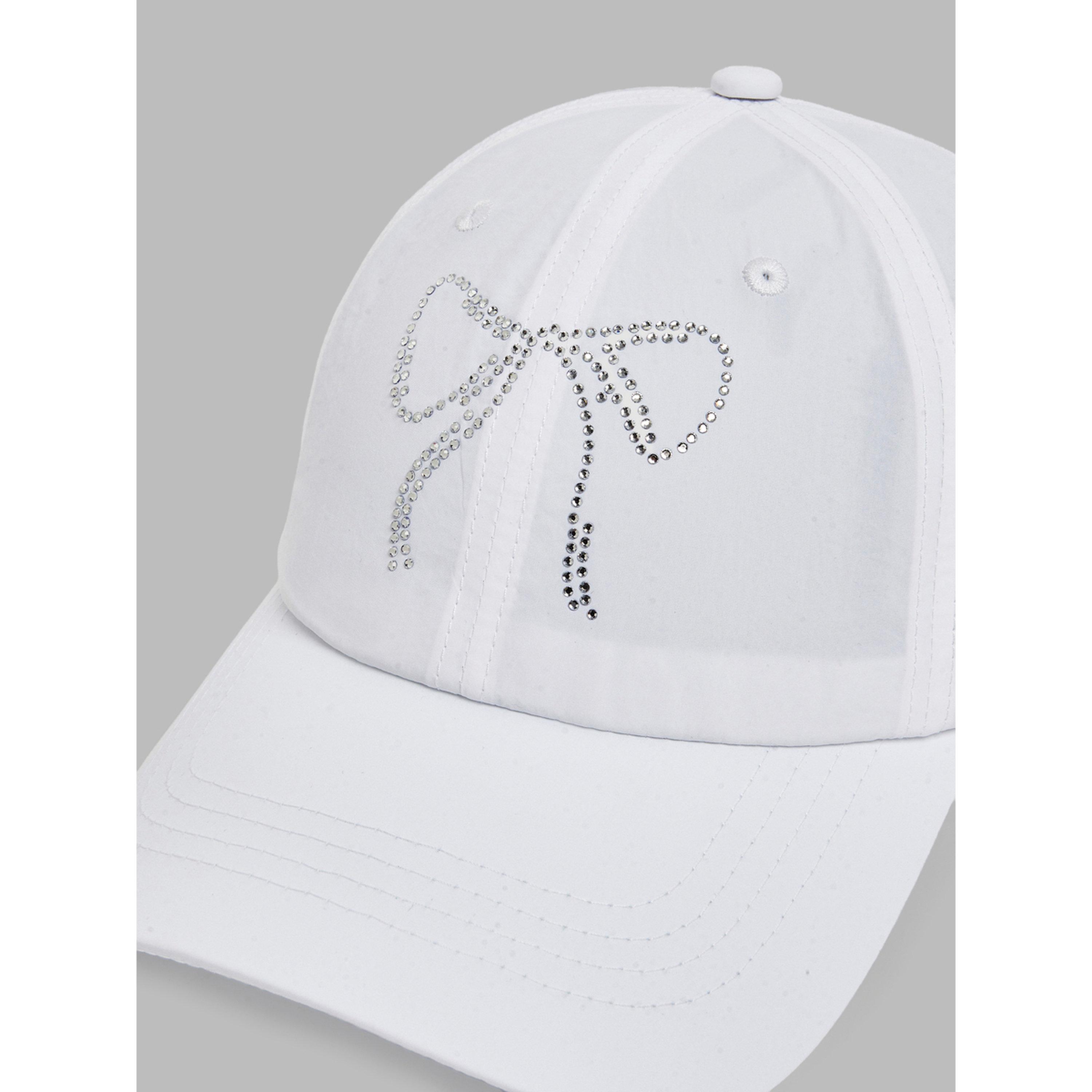 Styli White Embellished Ribbon Baseball Cap-women-clothingaccessories-capsandhats-image-3