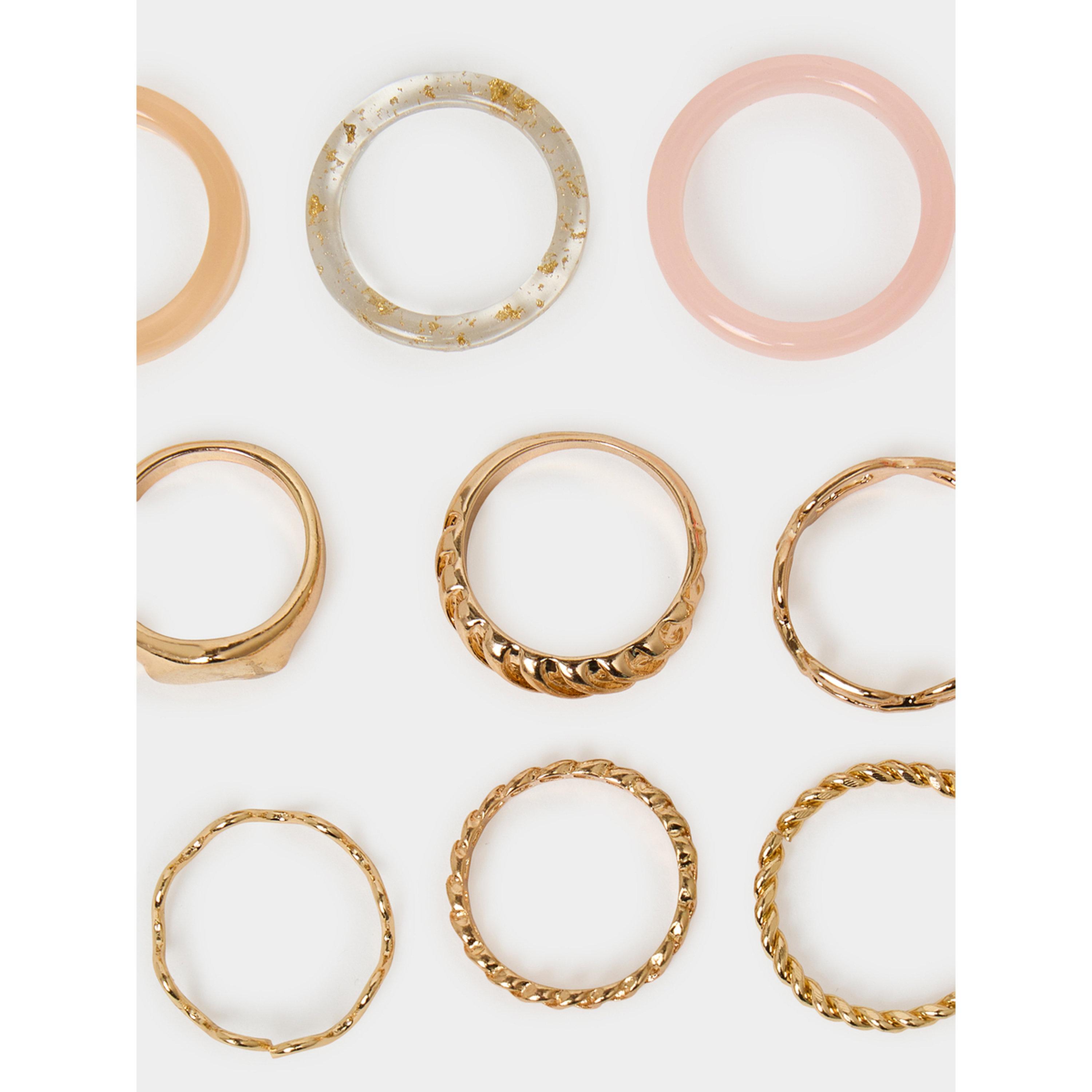 ستايلي - عبوة من 10 قطع - خواتم متنوعة-women-watchesandjewellery-jewellery-rings-image-2