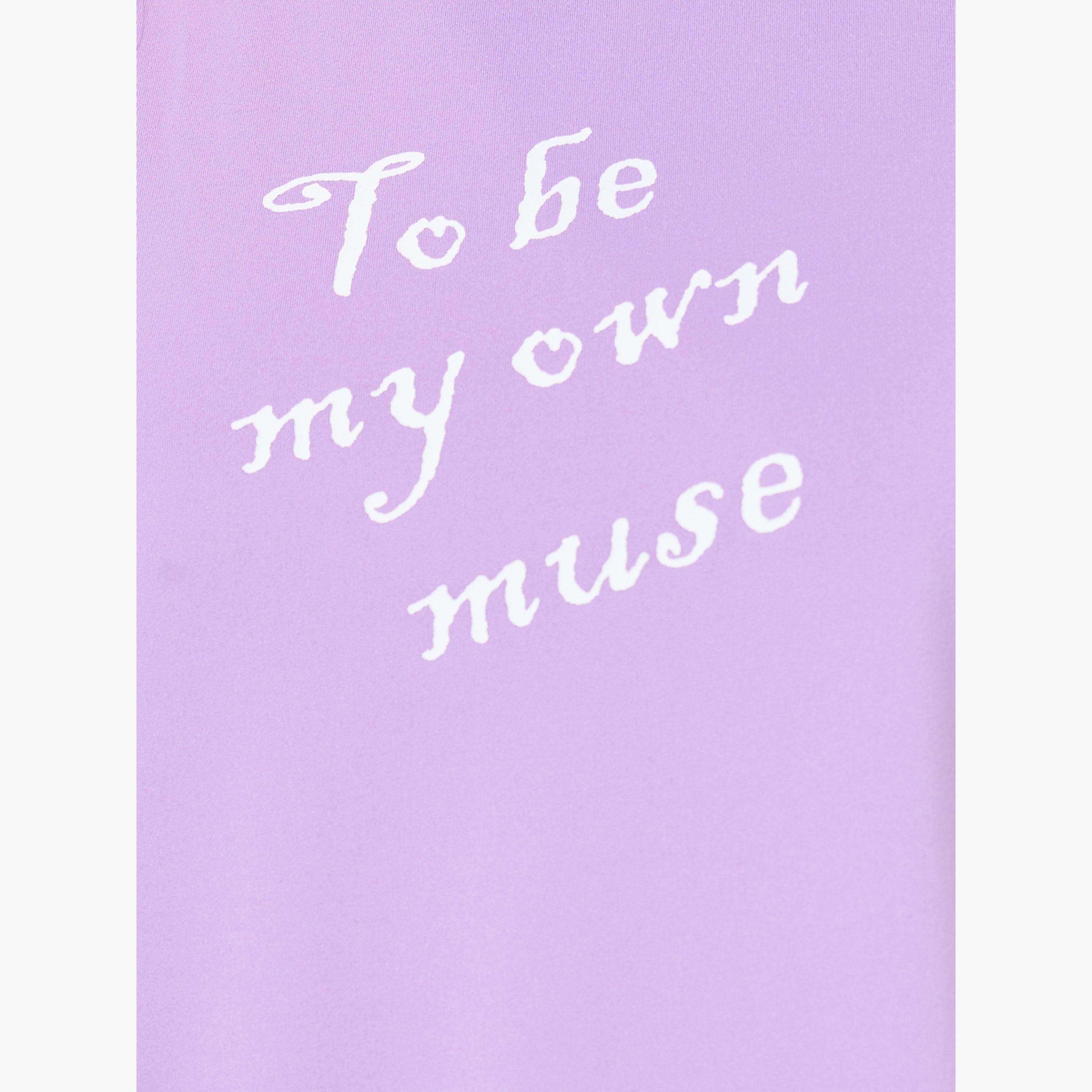 Styli Purple Slogan Print Regular Fit T-Shirt-women-clothing-tshirts-image-5