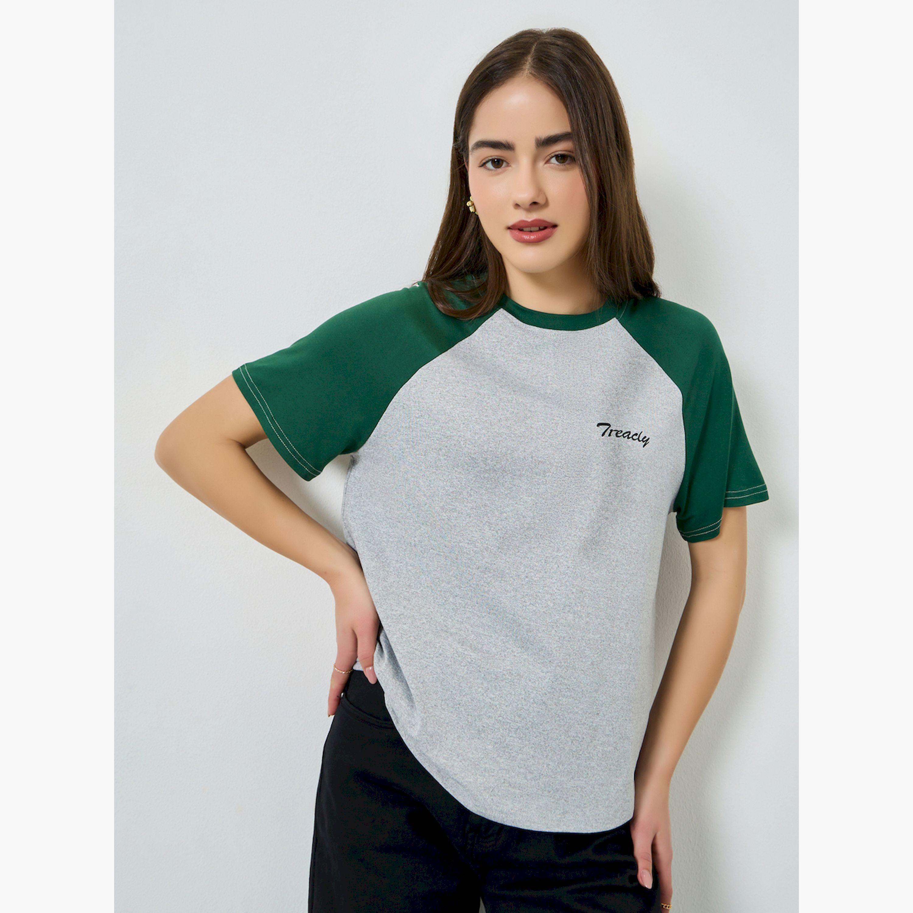 تيشيرت بأكمام ريجلان متباينة-women-clothing-tshirts-image-1
