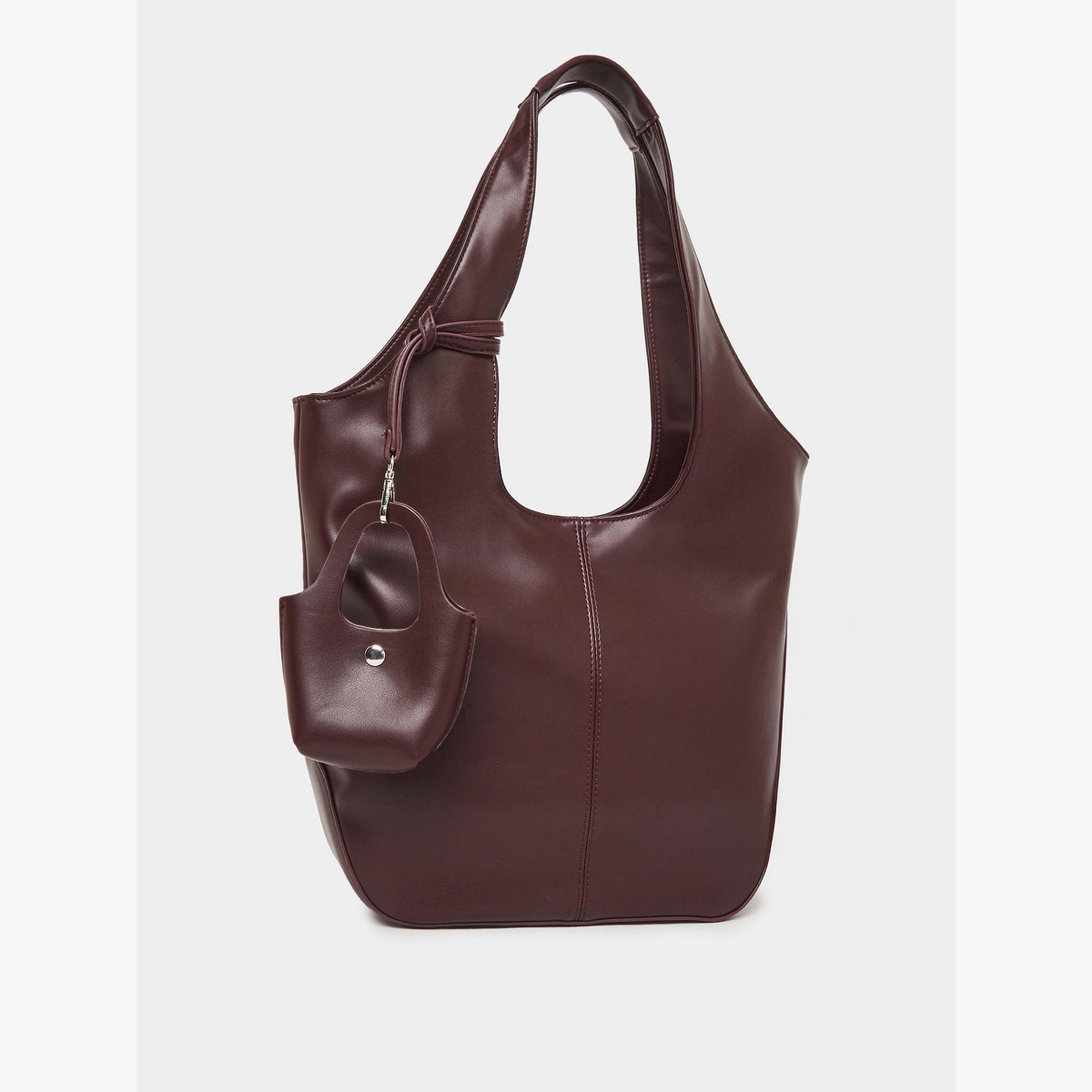 Styli Brown Hobo Shoulder Bag with Charm-women-bagsandwallets-handbags-image-1