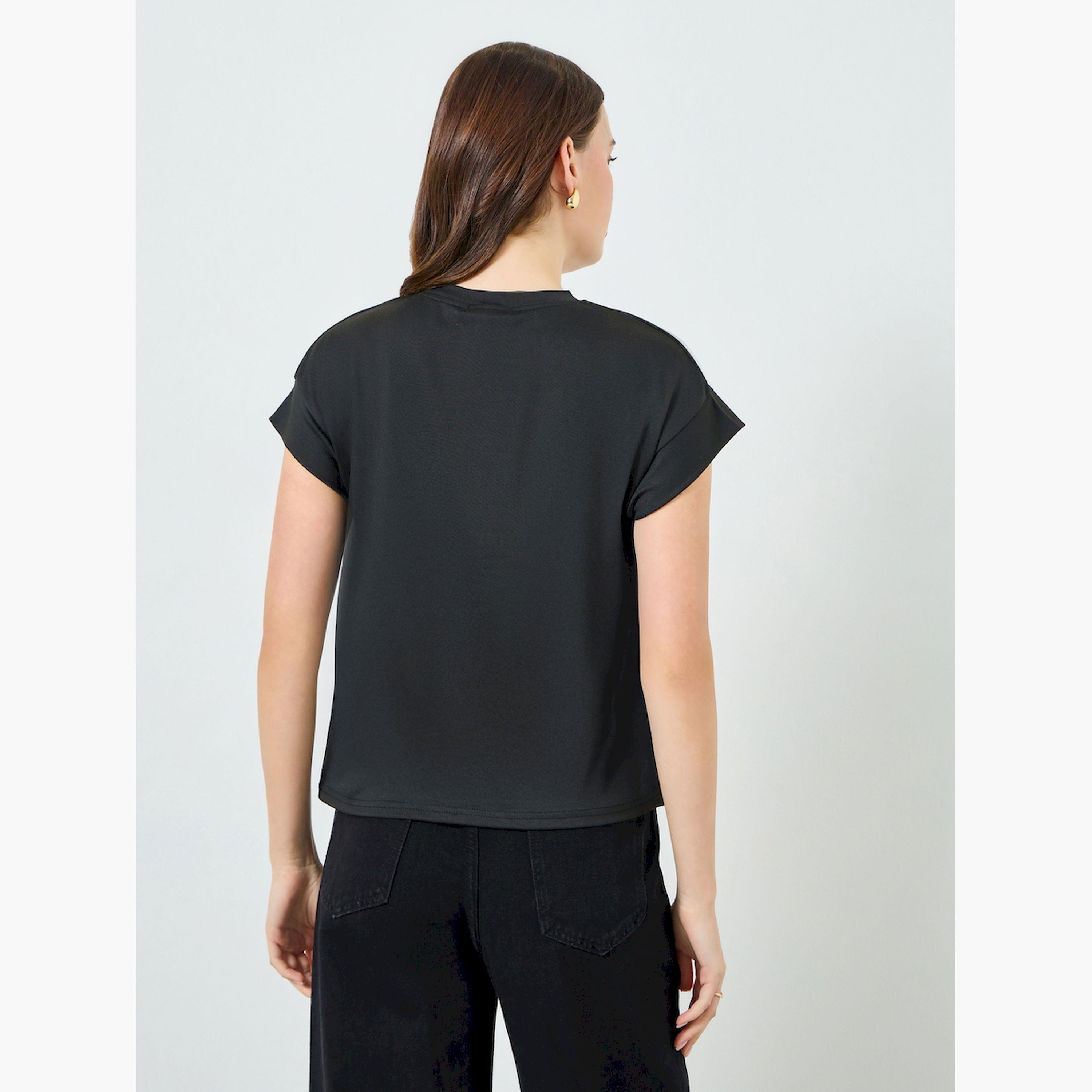 تيشيرت بطبعة زهور جرافيك-women-clothing-tshirts-image-4