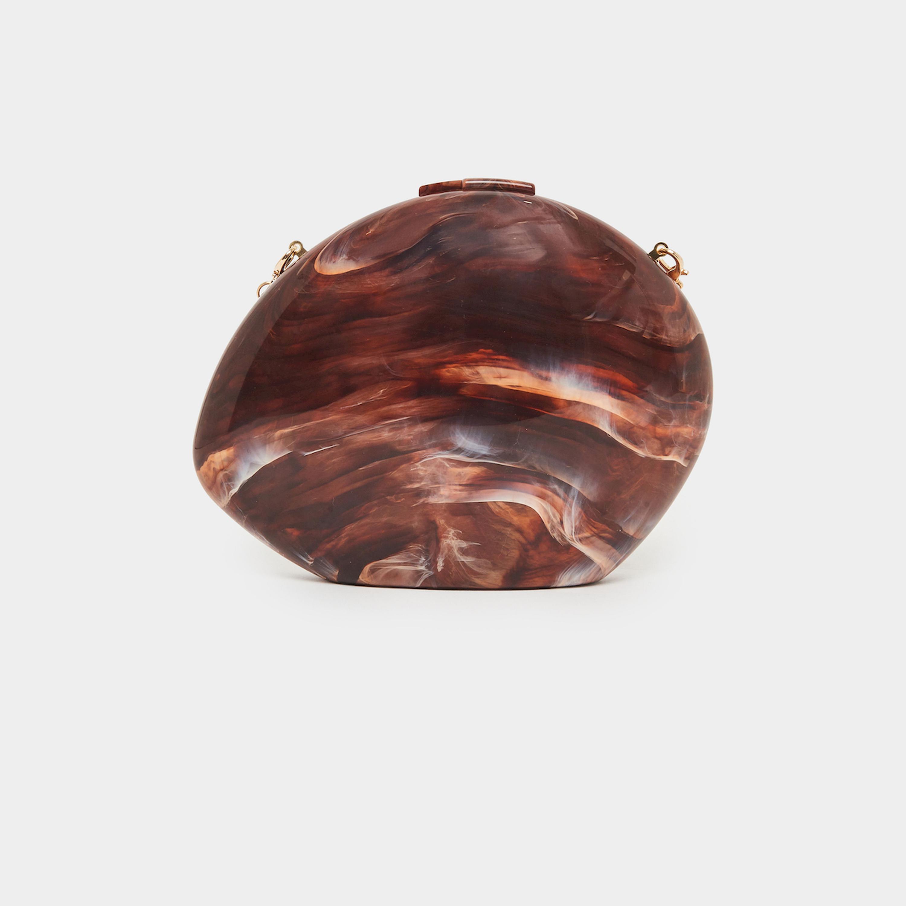Styli Marbled Look Clutch Bag with Chain Strap-women-bagsandwallets-handbags-image-2