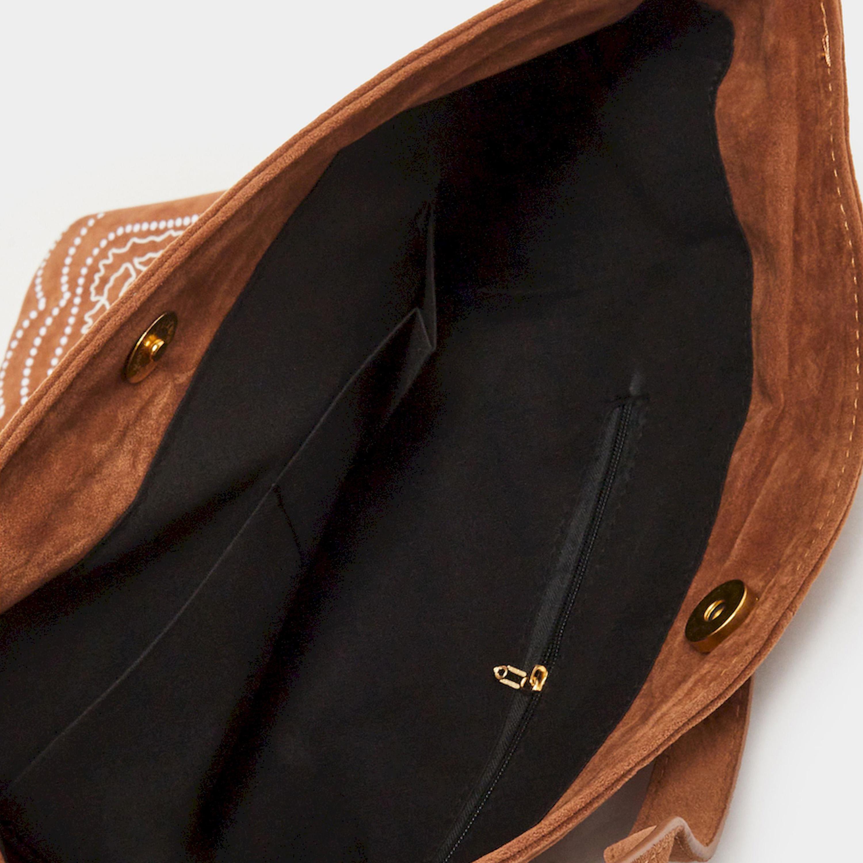 Styli Brown Embroidered Suede Hobo Bag-women-bagsandwallets-handbags-image-4