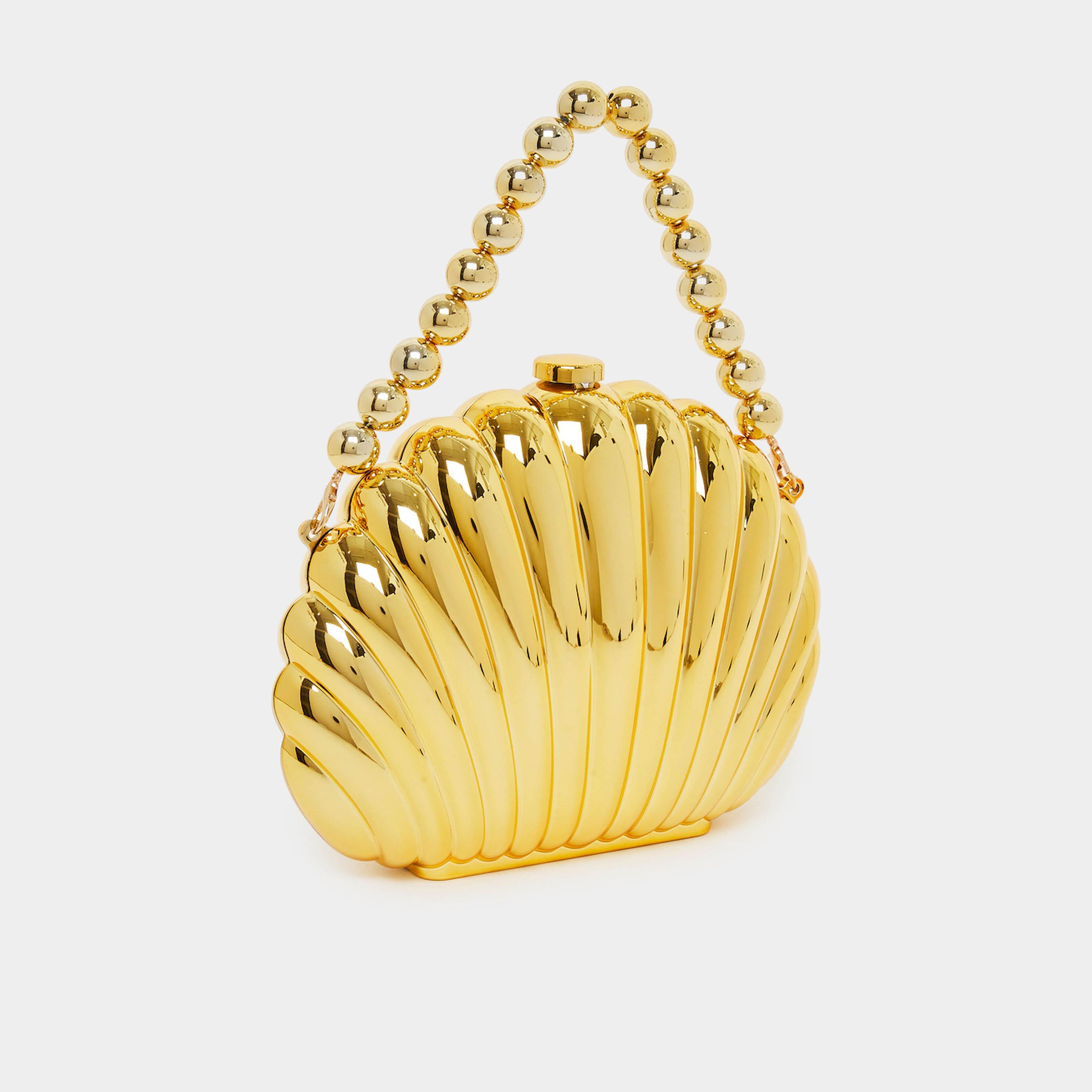 Styli Golden Seashell Clutch Bag-women-bagsandwallets-handbags-image-1