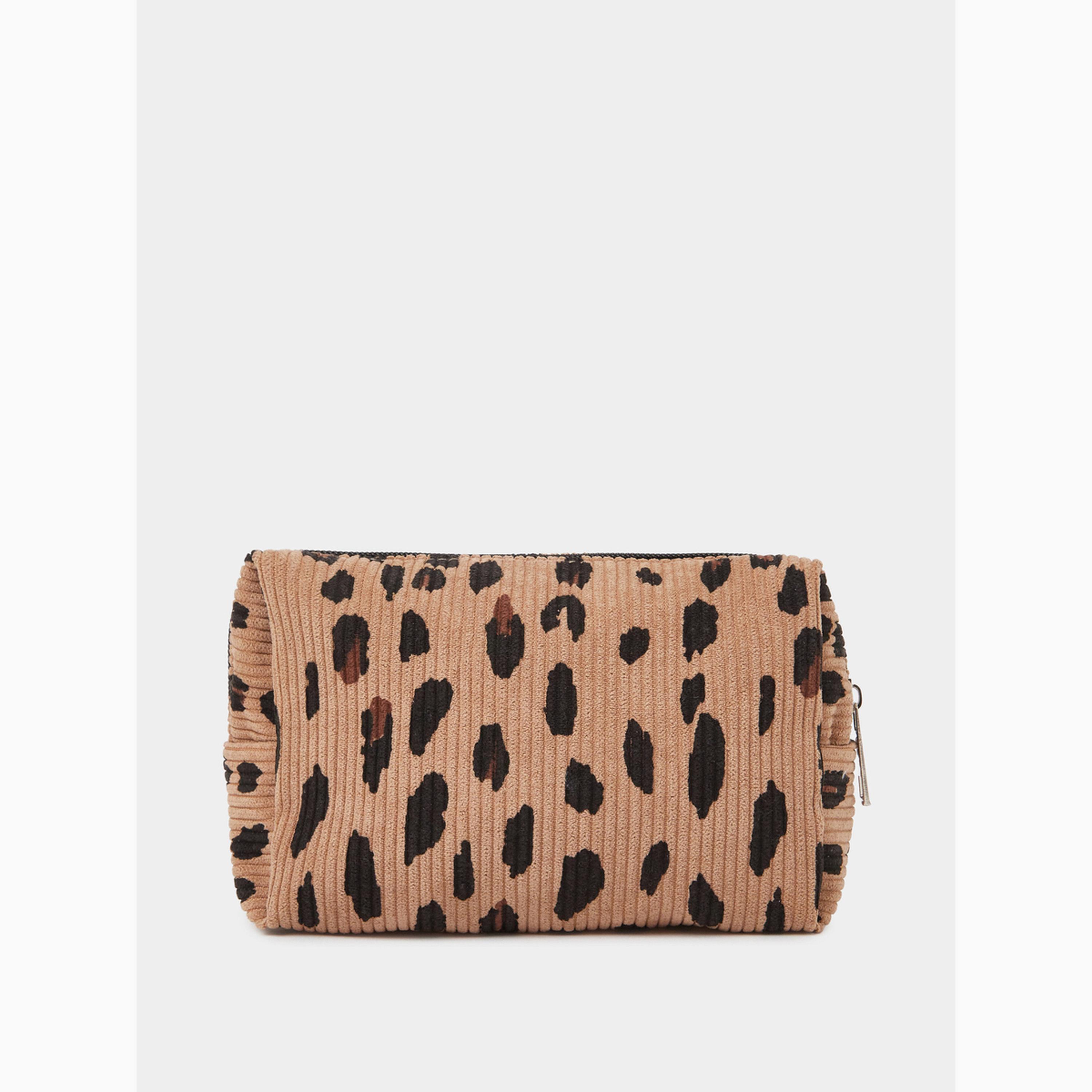 Styli Leopard Print Corduroy Wash Bag-women-bagsandwallets-handbags-image-2